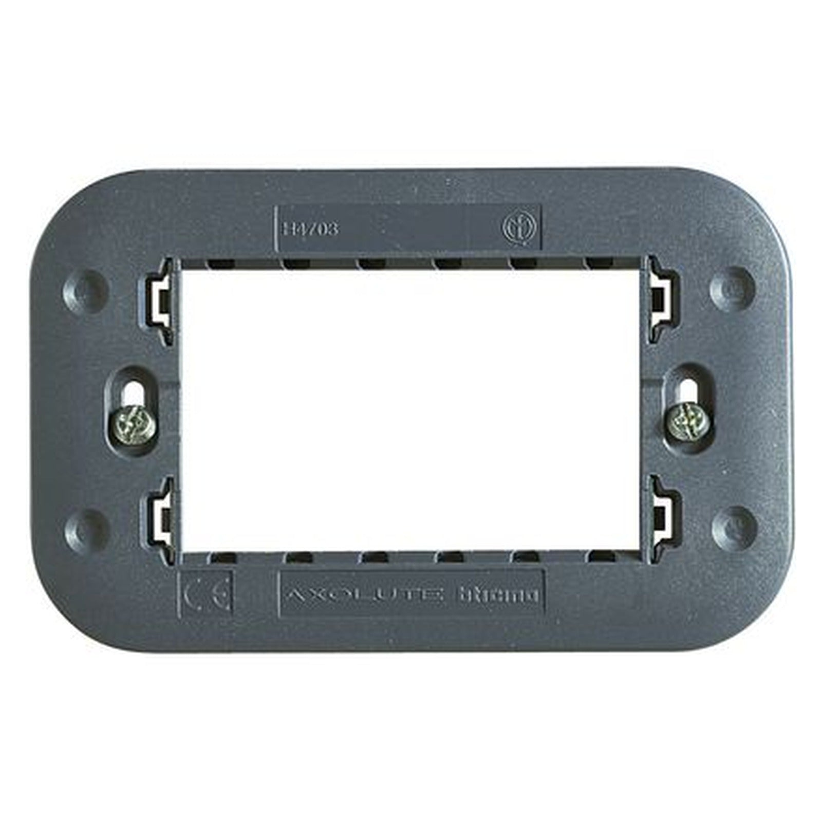 Soporte BTicino Axolute de 3 módulos para caja rectangular, H4703 - referencia H4703