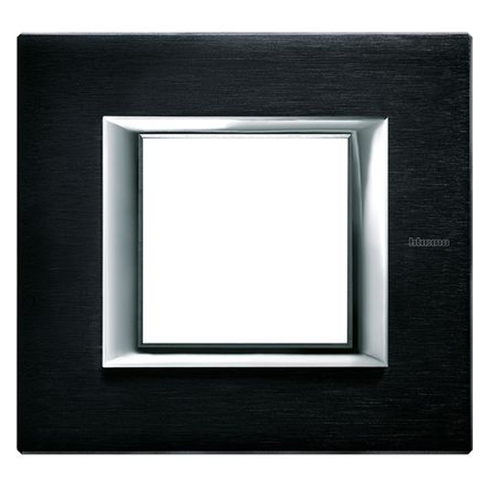Placa BTicino Axolute de 2 módulos, antracita cepillado, HA4802XS - referencia HA4802XS