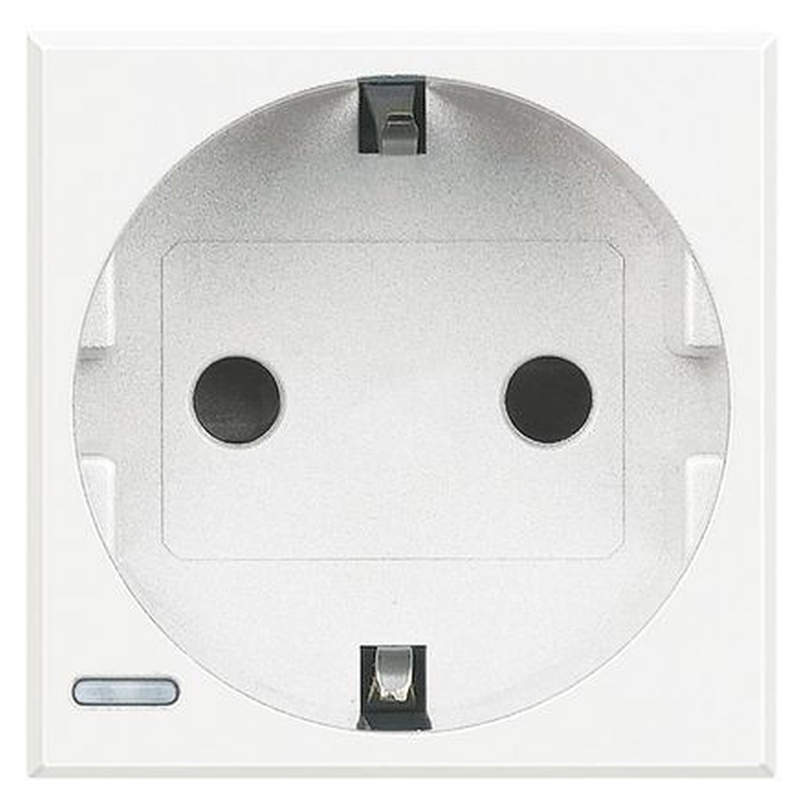 Base de enchufe Schuko BTicino Axolute 2P+T, 16 A, 250 V, 2 módulos, blanco, HD4141 - referencia HD4141