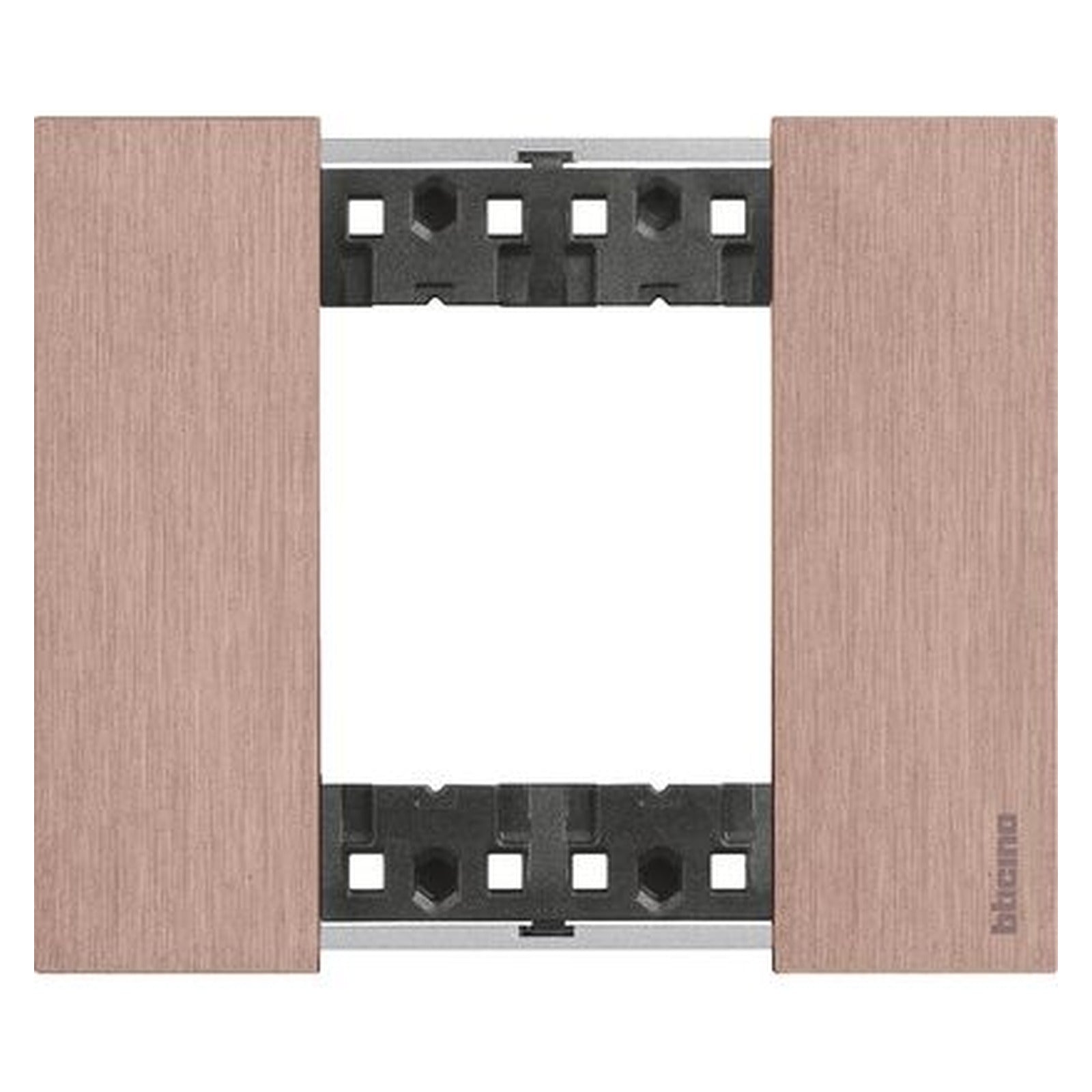 Placa BTicino Living Now de 2 módulos, zamak acabado cobre, KA4802ZM - referencia KA4802ZM