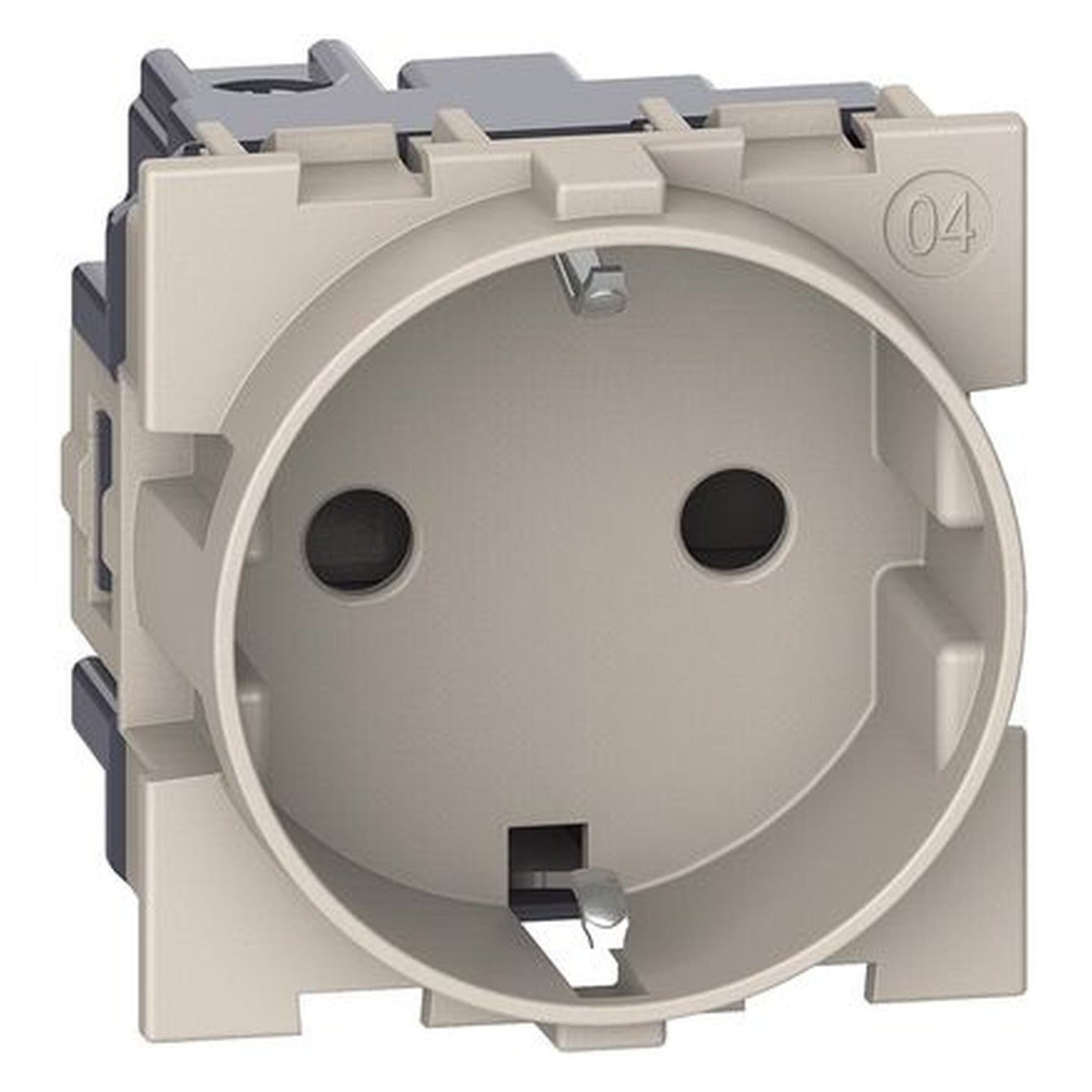 Base de enchufe Schuko BTicino Living Now 2P+T, 16 A, 250 V, 2 módulos, Sand, KM4141 - referencia KM4141