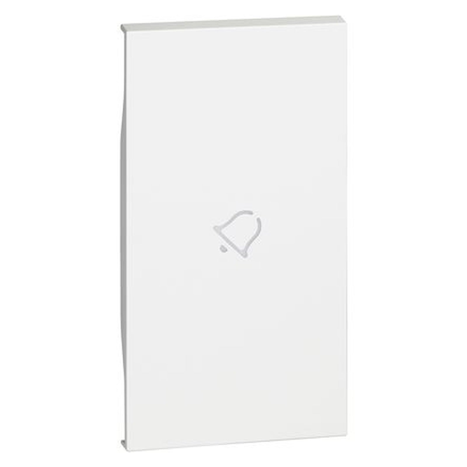 Tecla iluminable con símbolo de campana BTicino Living Now de 2 módulos, blanca, KW01M2D - referencia KW01M2D