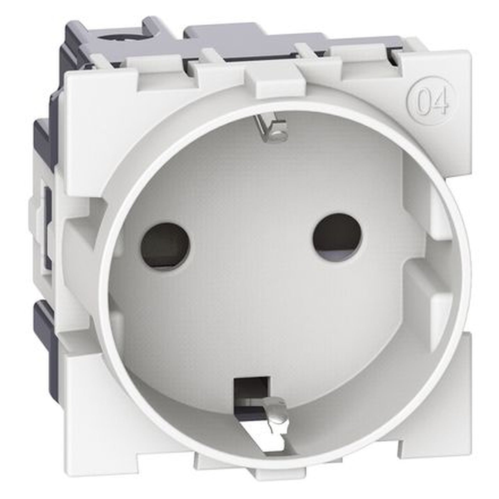 Base de enchufe Schuko BTicino Living Now 2P+T, 16 A, 250 V, 2 módulos, blanca, KW4141 - referencia KW4141