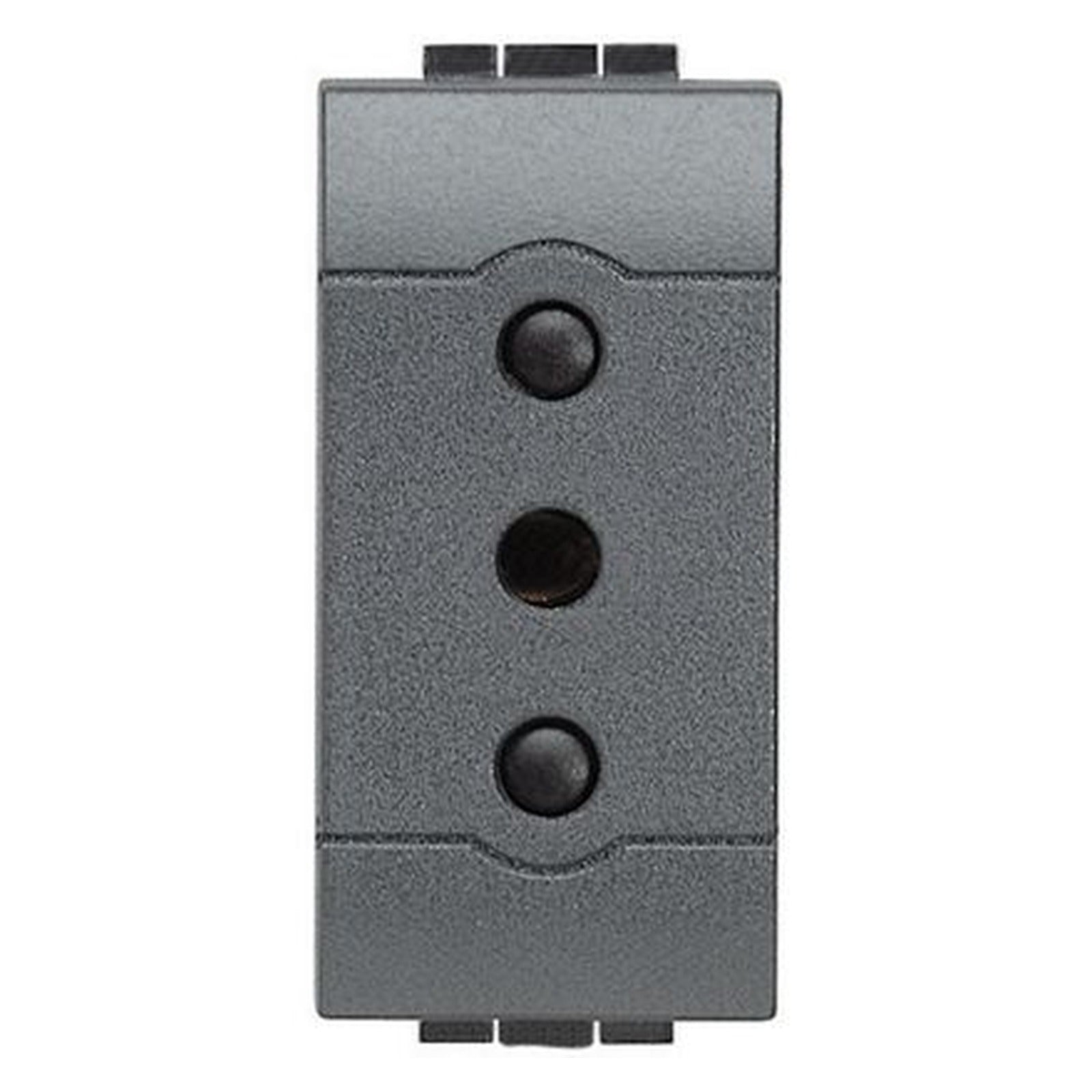 Base de enchufe italiana BTicino Livinglight 2P+T, 10 A, 250 V, antracita, L4113 - referencia L4113