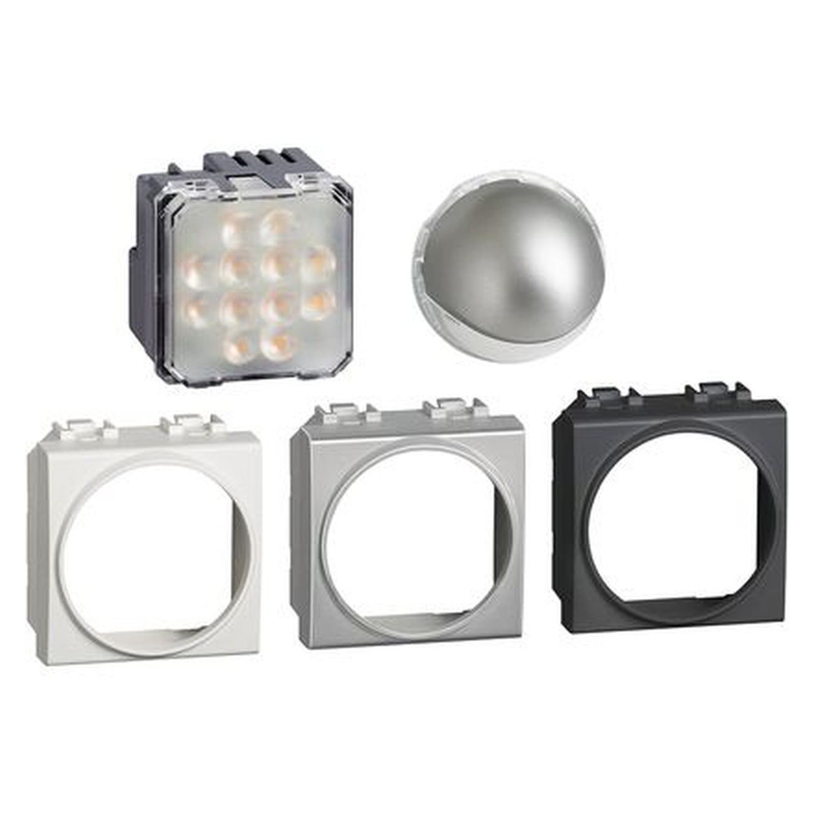 Lámpara orientable 360° BTicino Livinglight, 230 V, 2 módulos, blanca, LN4360 - referencia LN4360