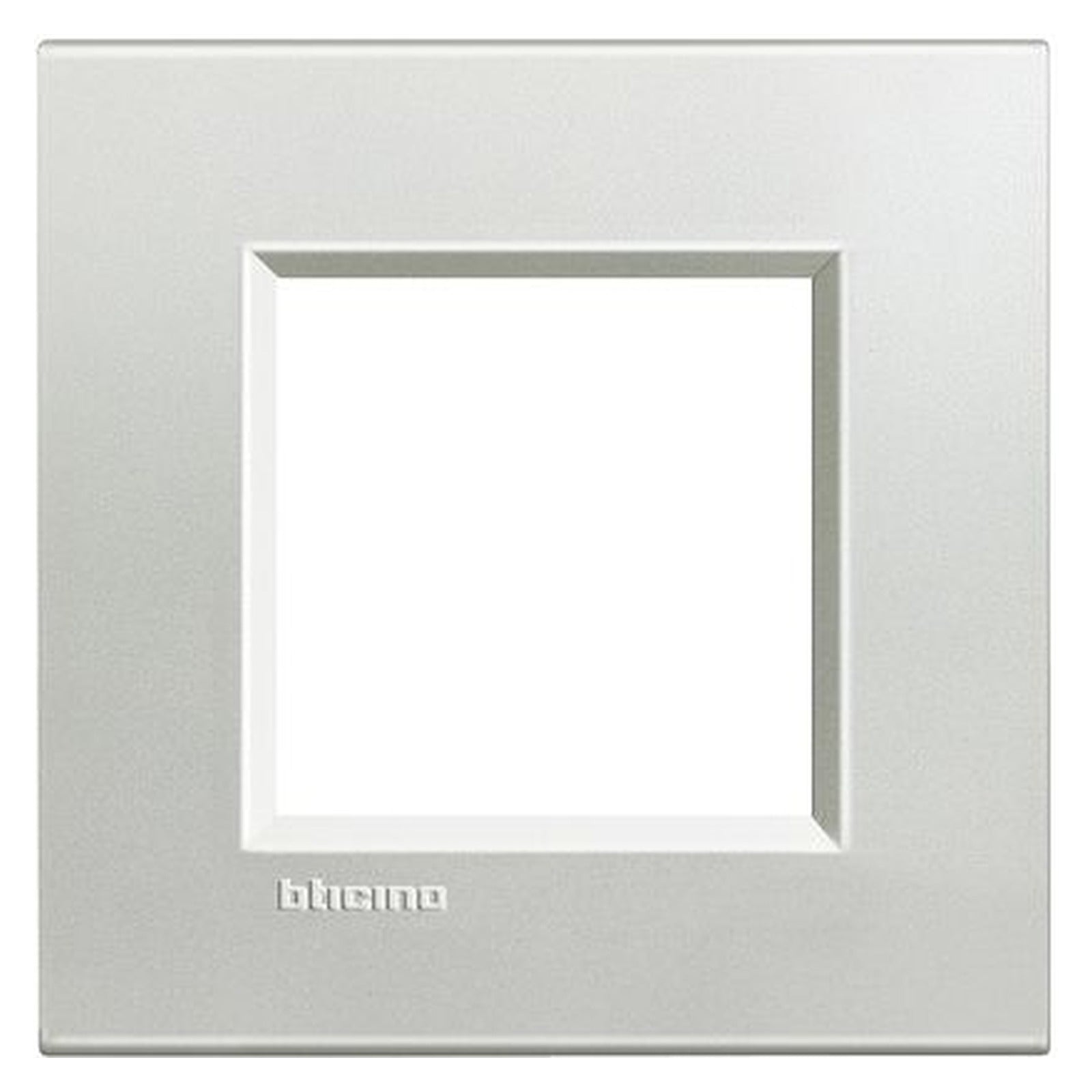 Placa BTicino Livinglight de 2 módulos, metal plata, LNA4802AG - referencia LNA4802AG