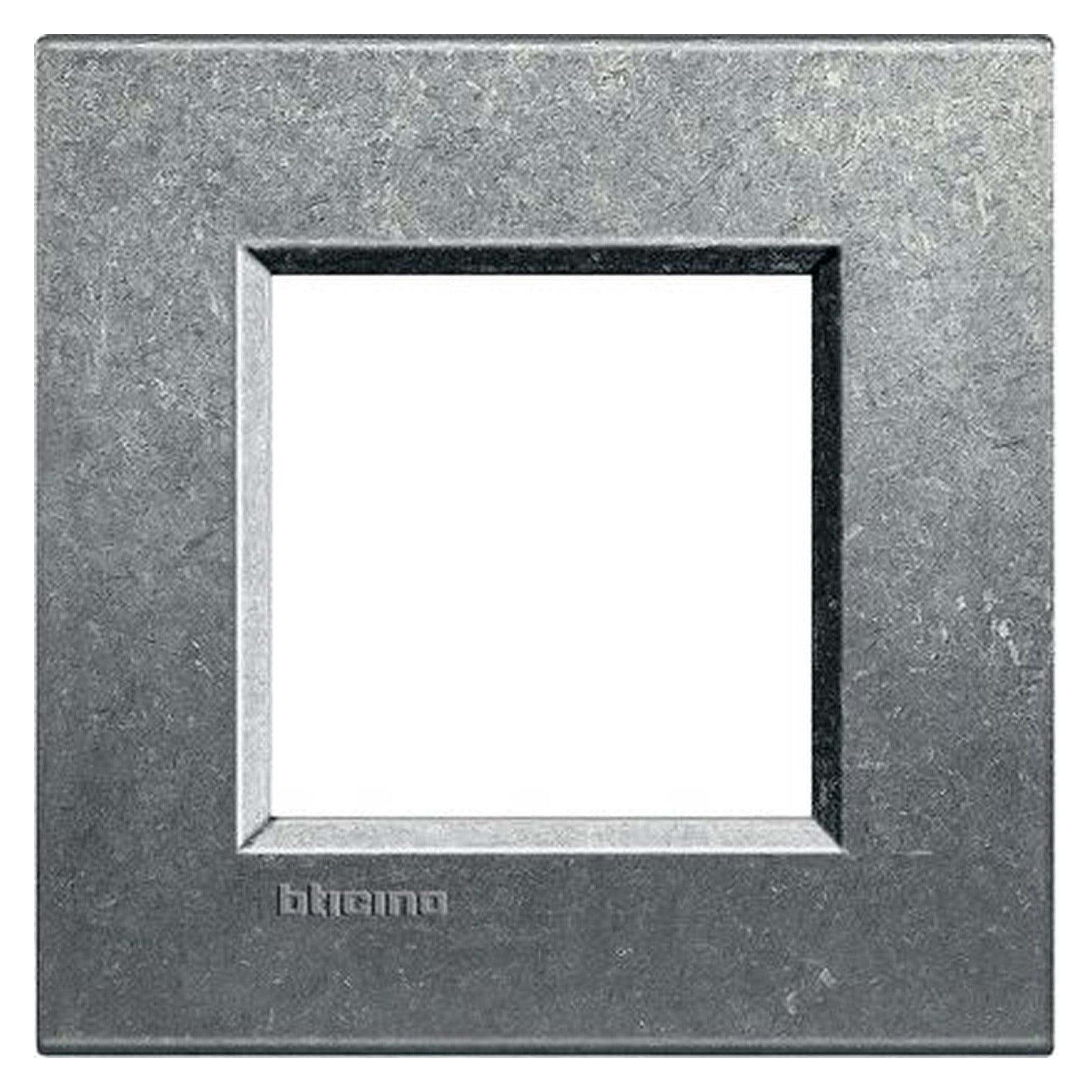 Placa BTicino Livinglight de 2 módulos, metal Native, LNA4802NA - referencia LNA4802NA
