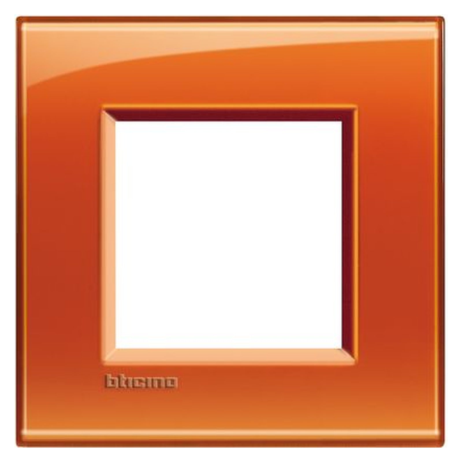 Placa BTicino Livinglight de 2 módulos, naranja Deep, LNA4802OD - referencia LNA4802OD
