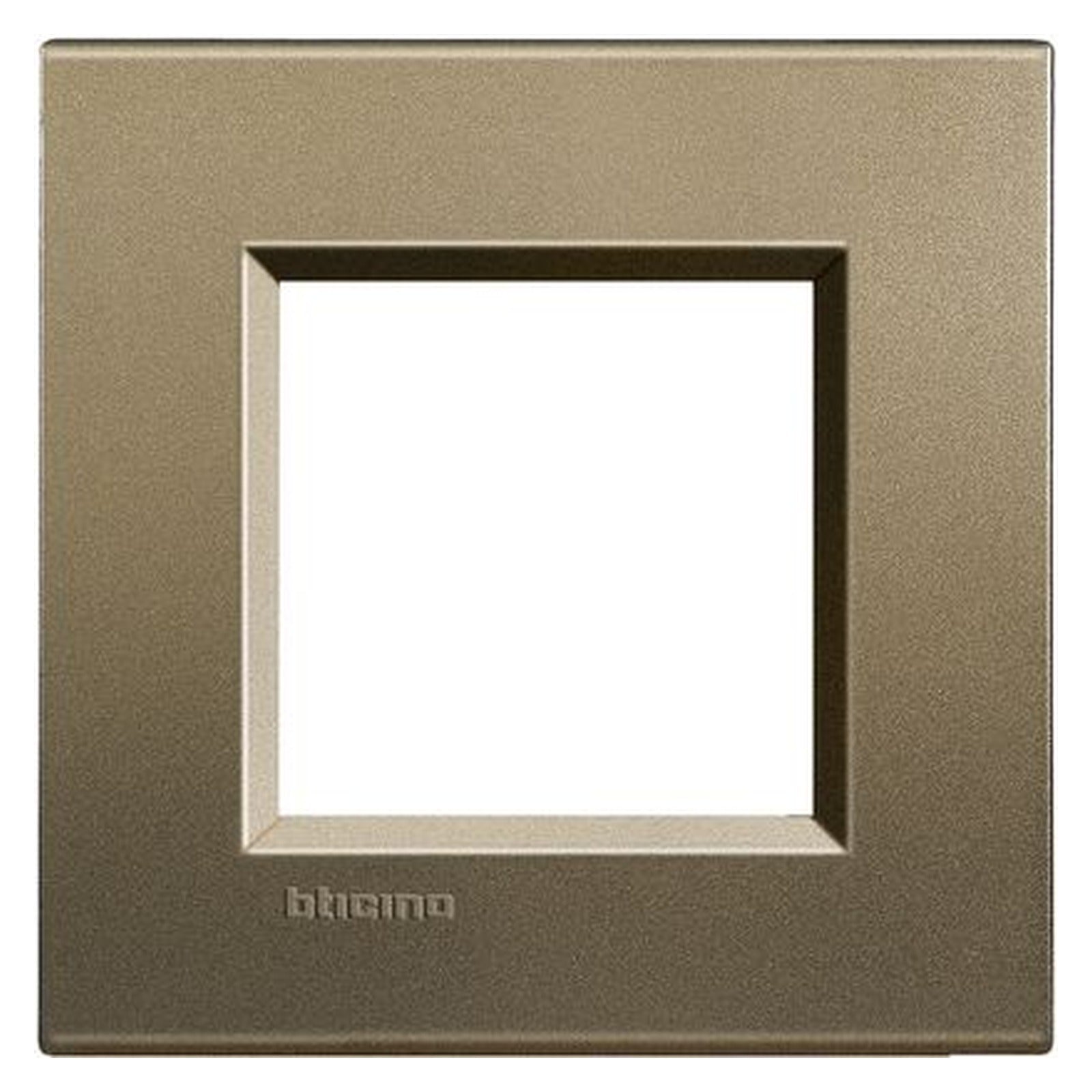 Placa BTicino Livinglight de 2 módulos, metal Square, LNA4802SQ - referencia LNA4802SQ