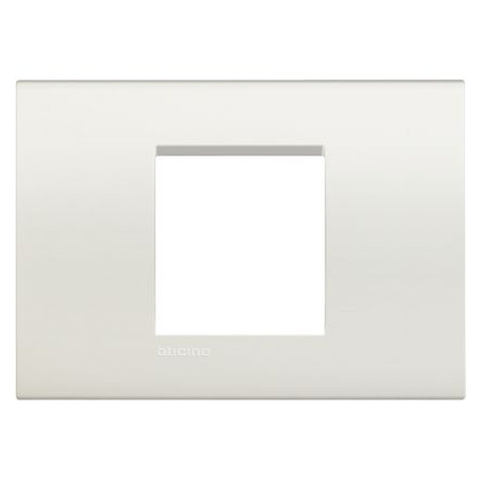 Placa BTicino Livinglight para 2 módulos centrados, blanca, LNA4819BI - referencia LNA4819BI