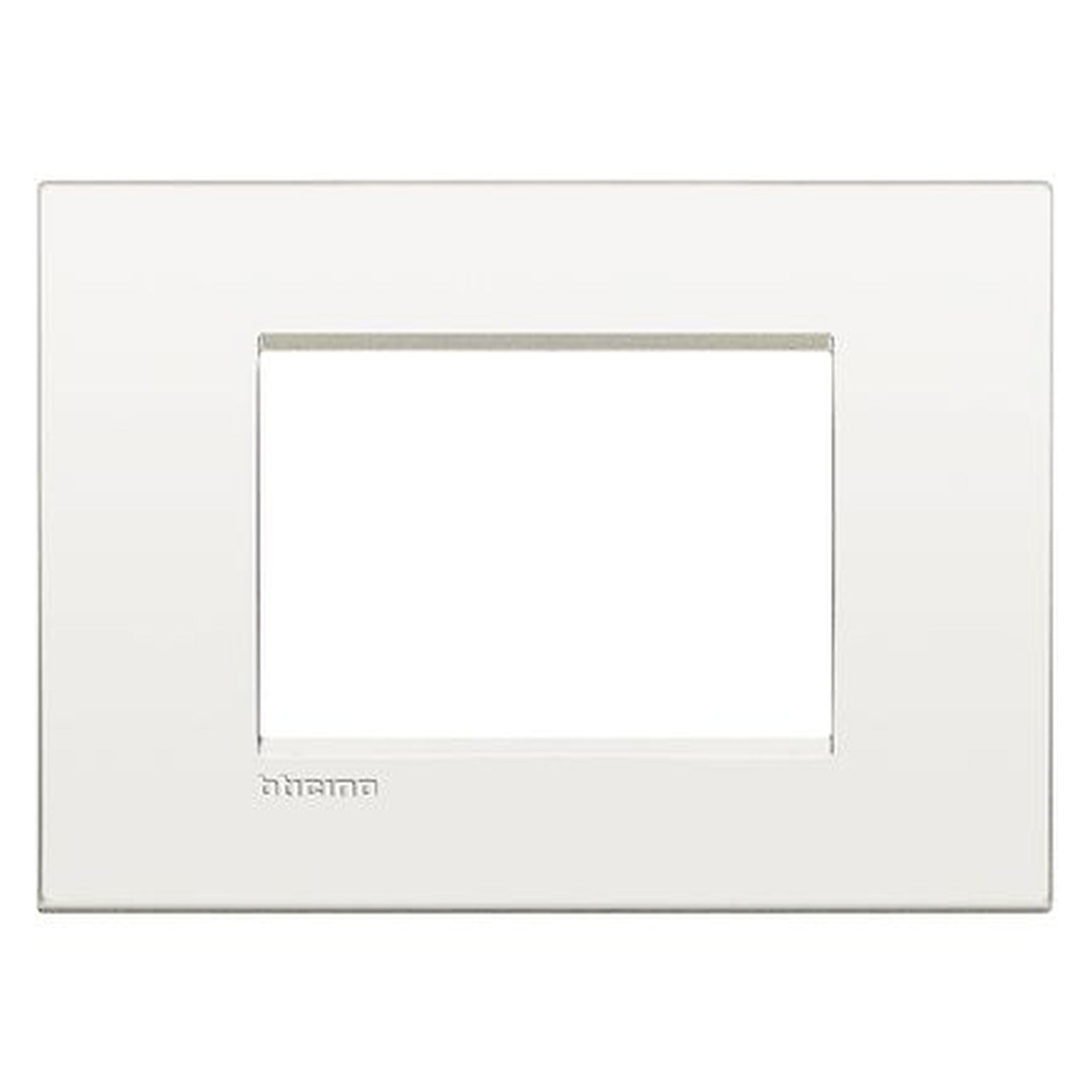Placa BTicino Livinglight Air de 3 módulos, metal blanco puro, LNC4803BN - referencia LNC4803BN
