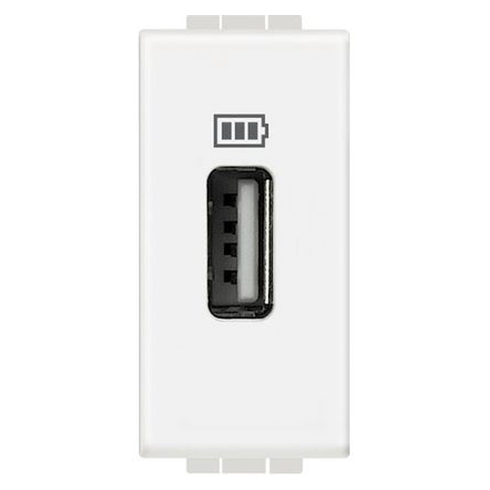 Cargador USB BTicino Livinglight, 5 V y 1,1 A, 1 módulo, blanco, N4285C1 - referencia N4285C1