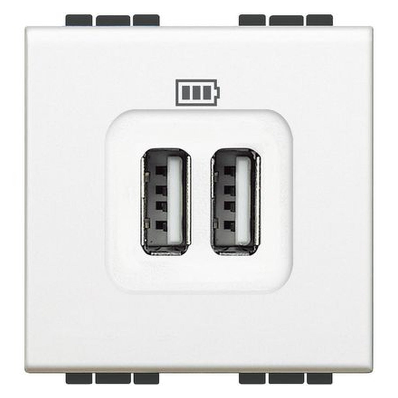 Cargador doble USB BTicino Livinglight, 5 V, blanco, N4285C2 - referencia N4285C2