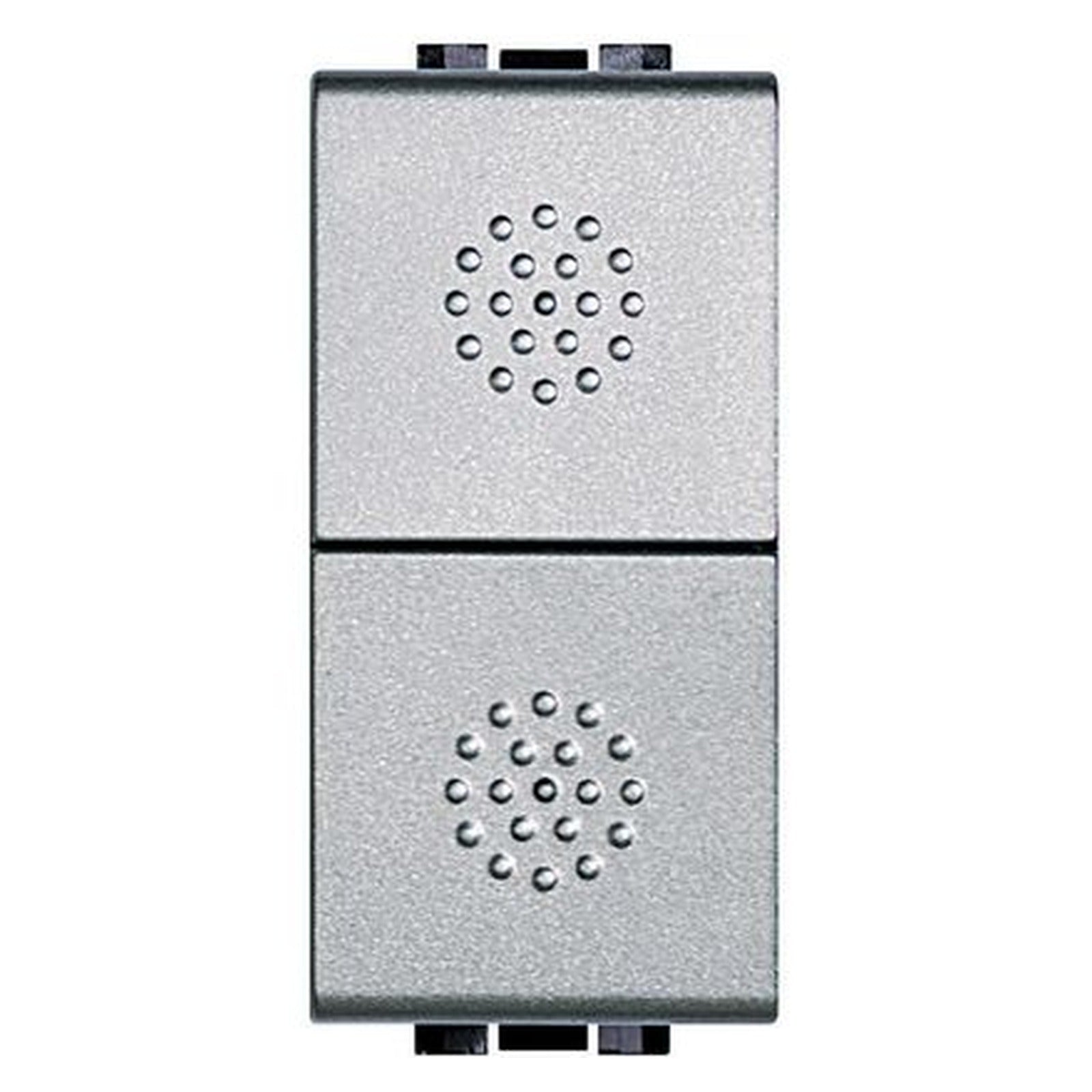 Pulsador doble BTicino Livinglight 2 × NA, 16 A, 1 módulo, Tech, NT4036 - referencia NT4036