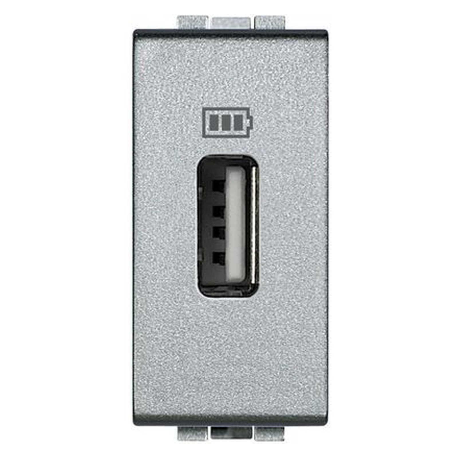 Cargador USB BTicino Livinglight, 5 V y 1,1 A, 1 módulo, Tech, NT4285C1 - referencia NT4285C1