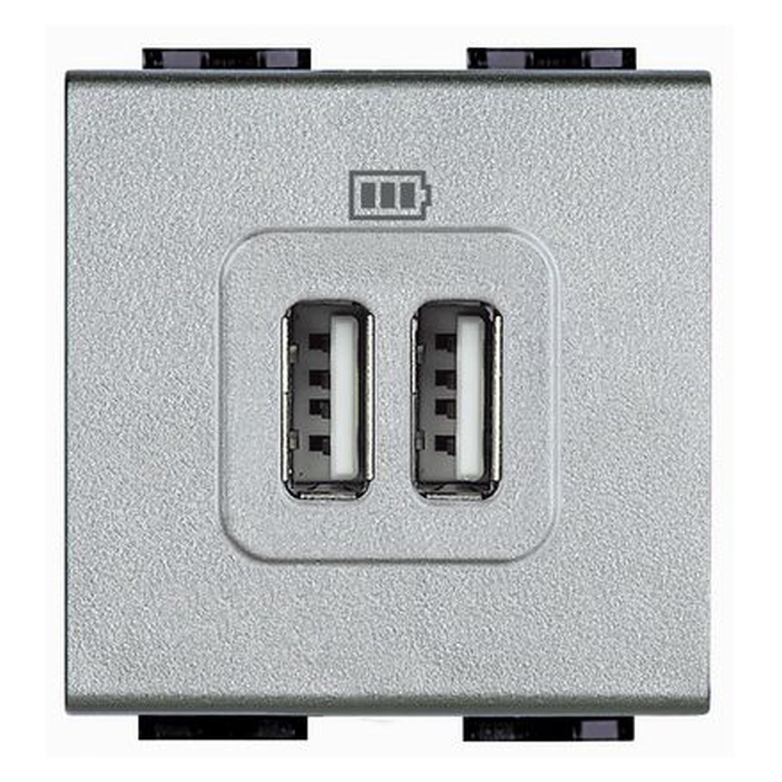 Cargador doble USB BTicino Livinglight, 5 V, Tech, NT4285C2 - referencia NT4285C2