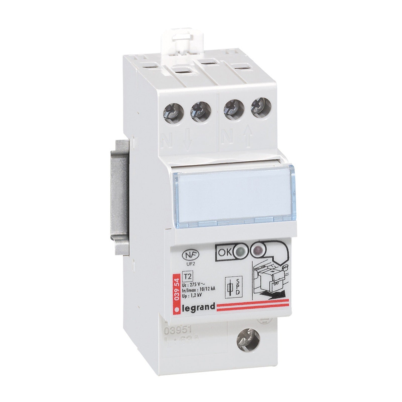 Limitador de sobretensiones Legrand tipo 2, 2P, autoprotegido para instalaciones residenciales, 003951 - referencia 003951