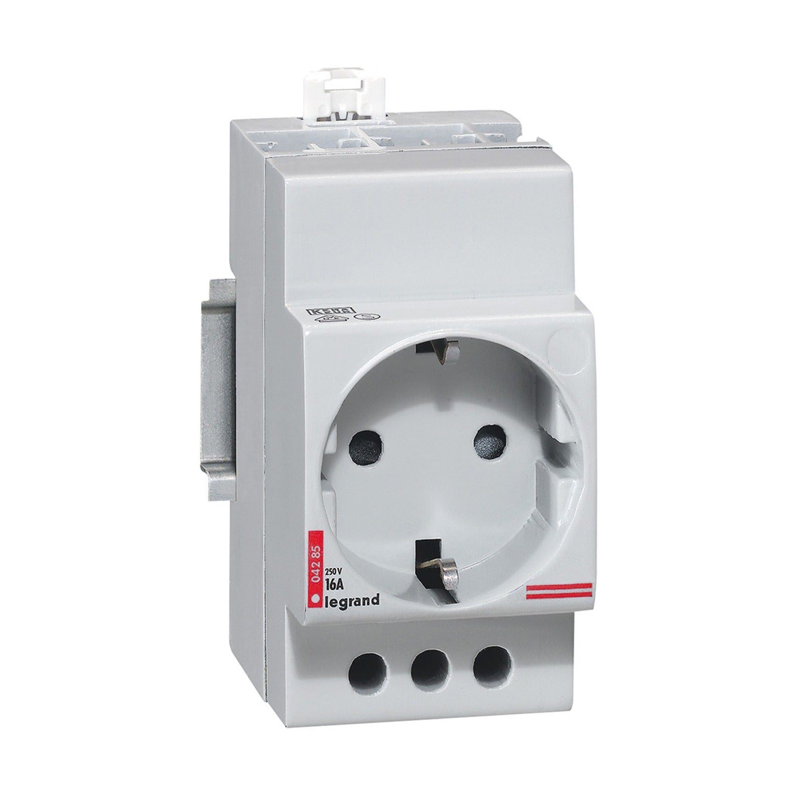 Toma de corriente Legrand 2P+T, 10/16 A, 250 V, 2,5 módulos, con obturador, 004285 - referencia 004285