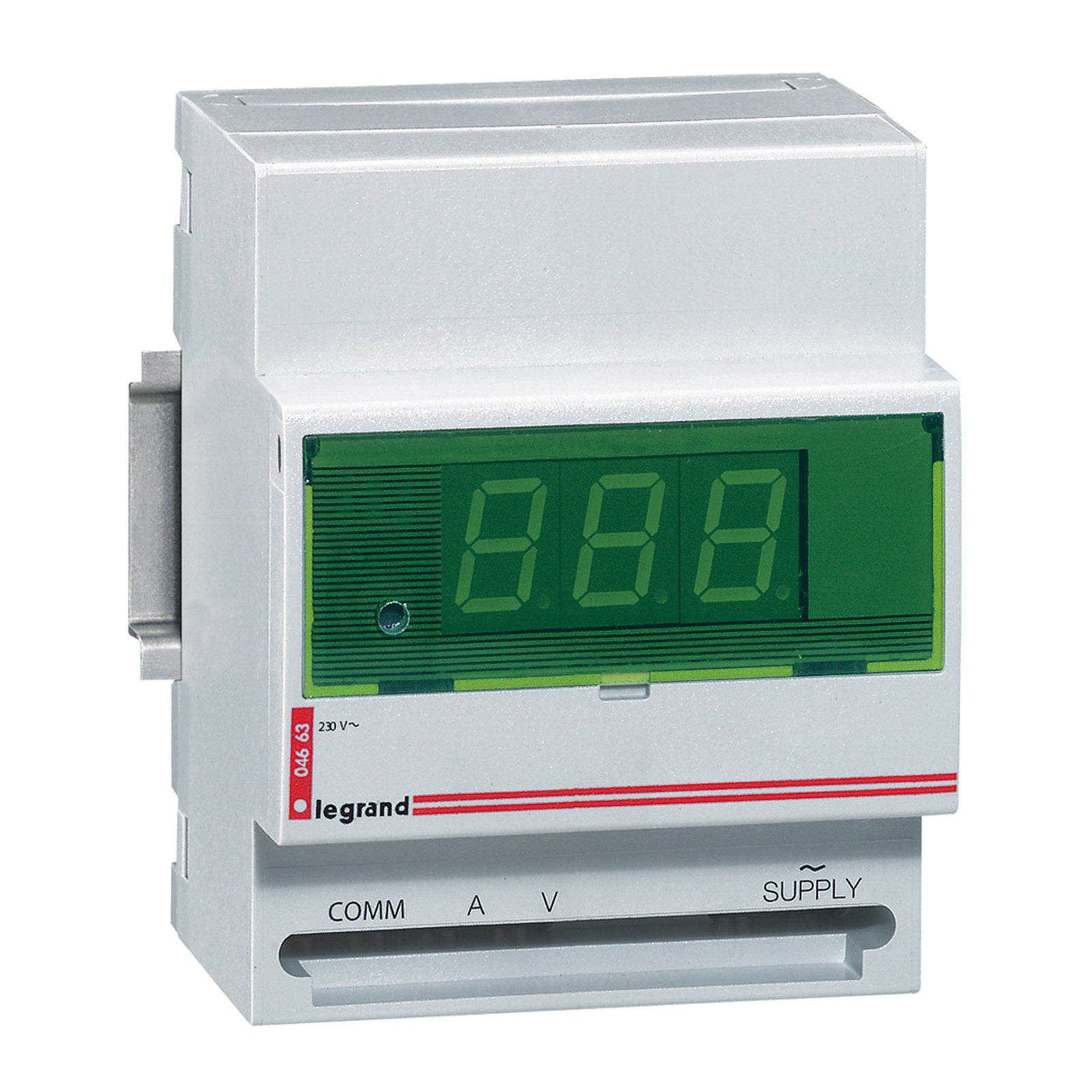 Amperímetro y voltímetro digital Legrand, 230 V, 50/60 Hz, 4 módulos, 004663 - referencia 004663