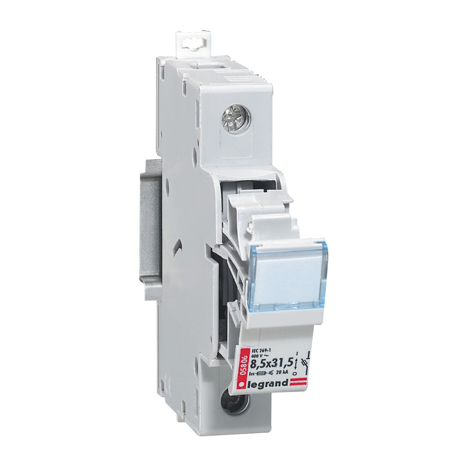 Cortacircuito seccionable Legrand 1P para fusible cilíndrico 8 × 32 mm, 400 V, 005806 - referencia 005806