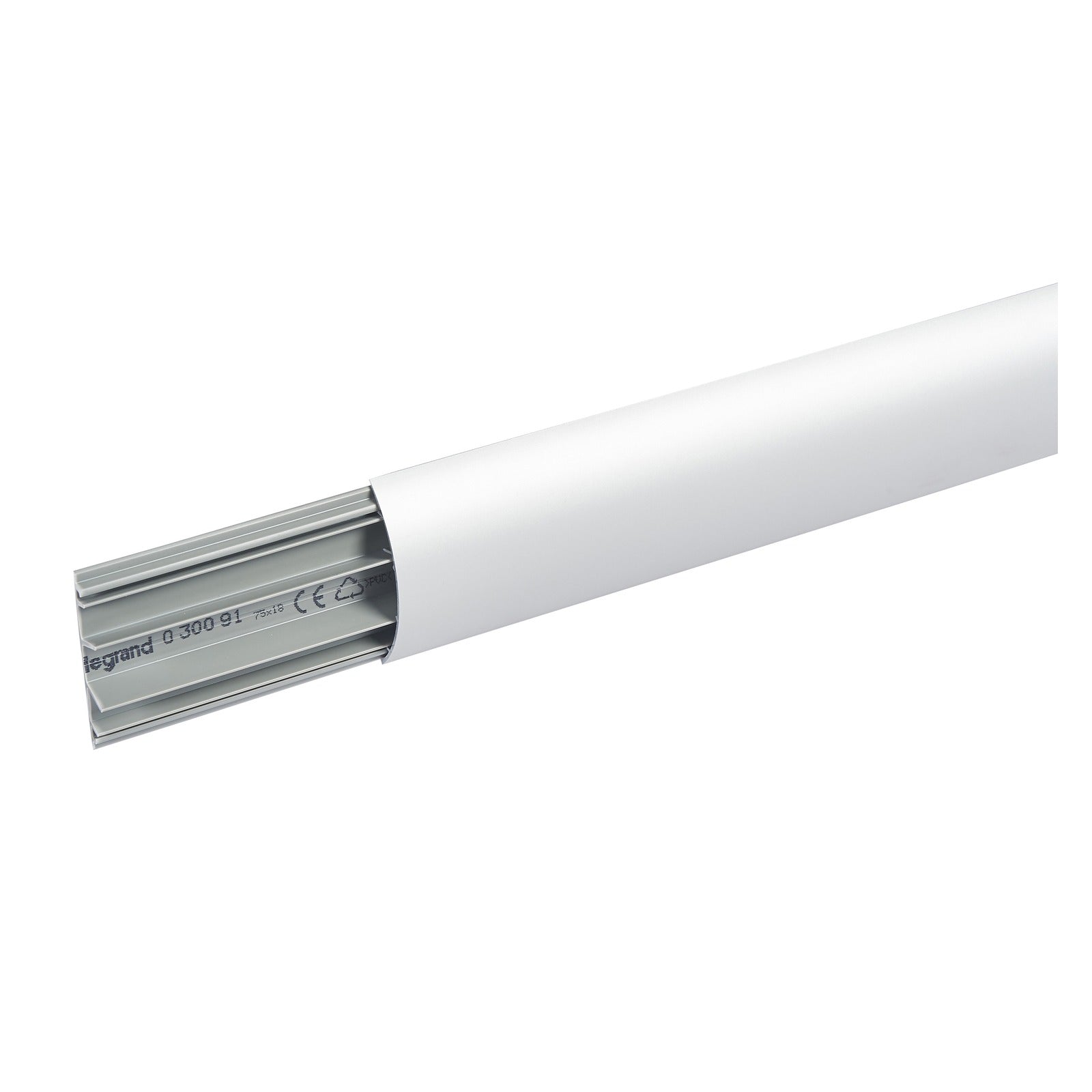 Canal de suelo Legrand, 75 × 18 mm, 3 compartimentos, 2 m, tapa de aluminio, 030091 - referencia 030091