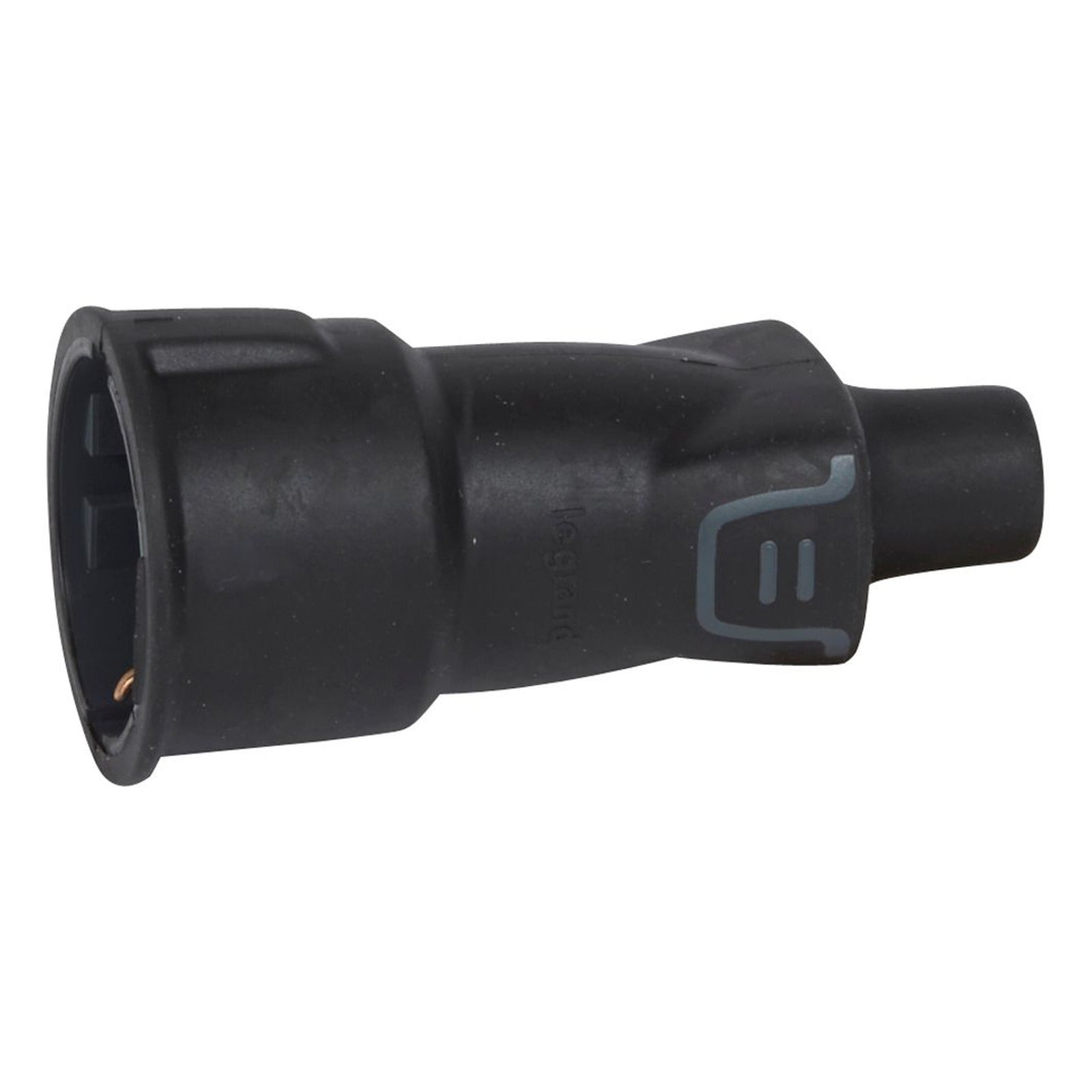 Base móvil Legrand 2P+T, 16 A, IP44, caucho negro, 050343 - referencia 050343