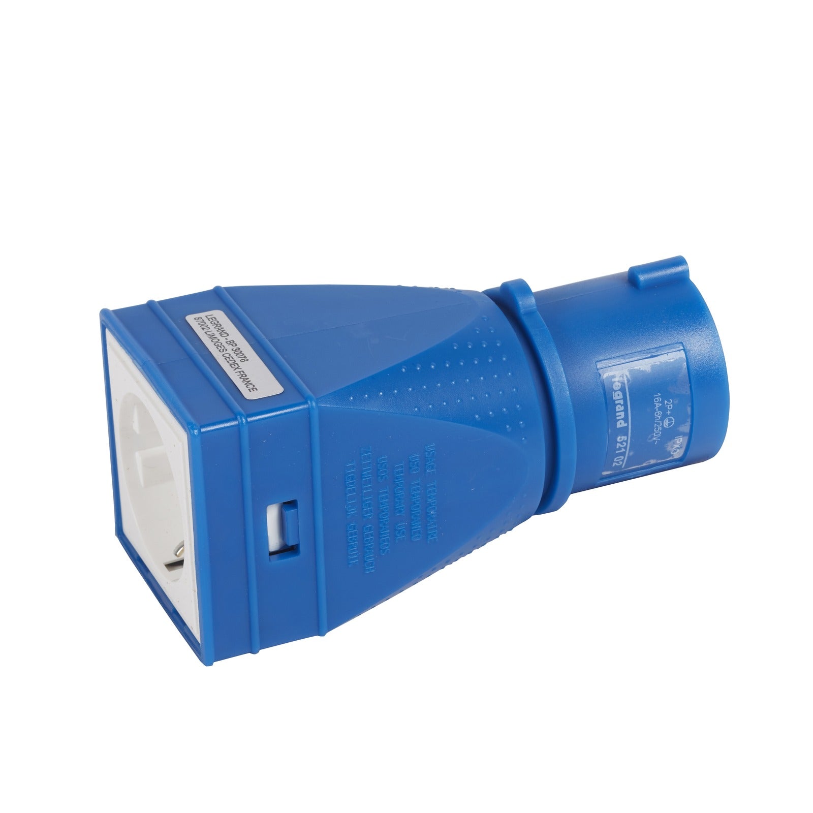 Adaptador Legrand para clavija P17 a base industrial 2P+T, 16 A, 230 V, 052102 - referencia 052102