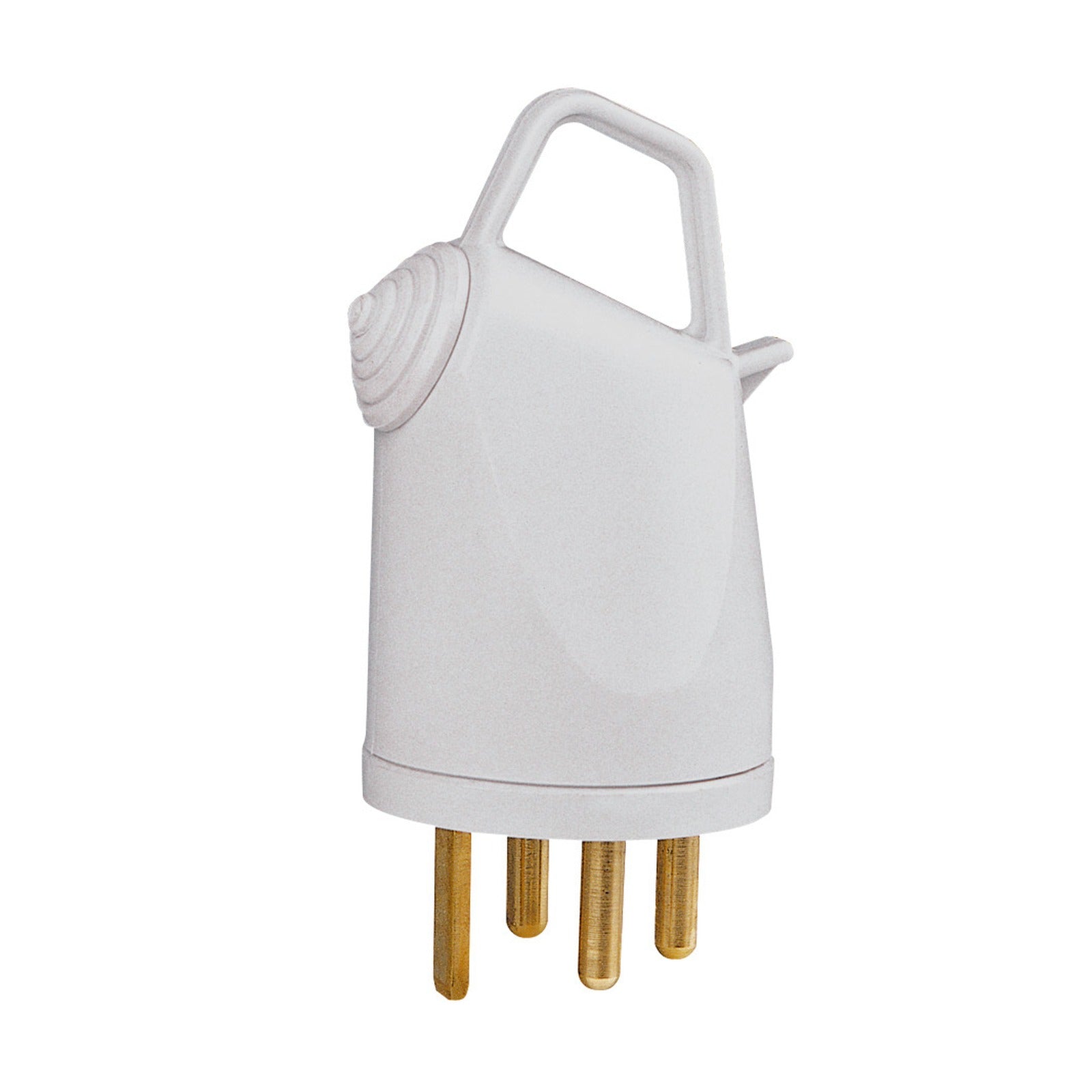 Clavija industrial Legrand 3P+T, 20 A, IP44, salida lateral y tirador, blanca, 055635 - referencia 055635