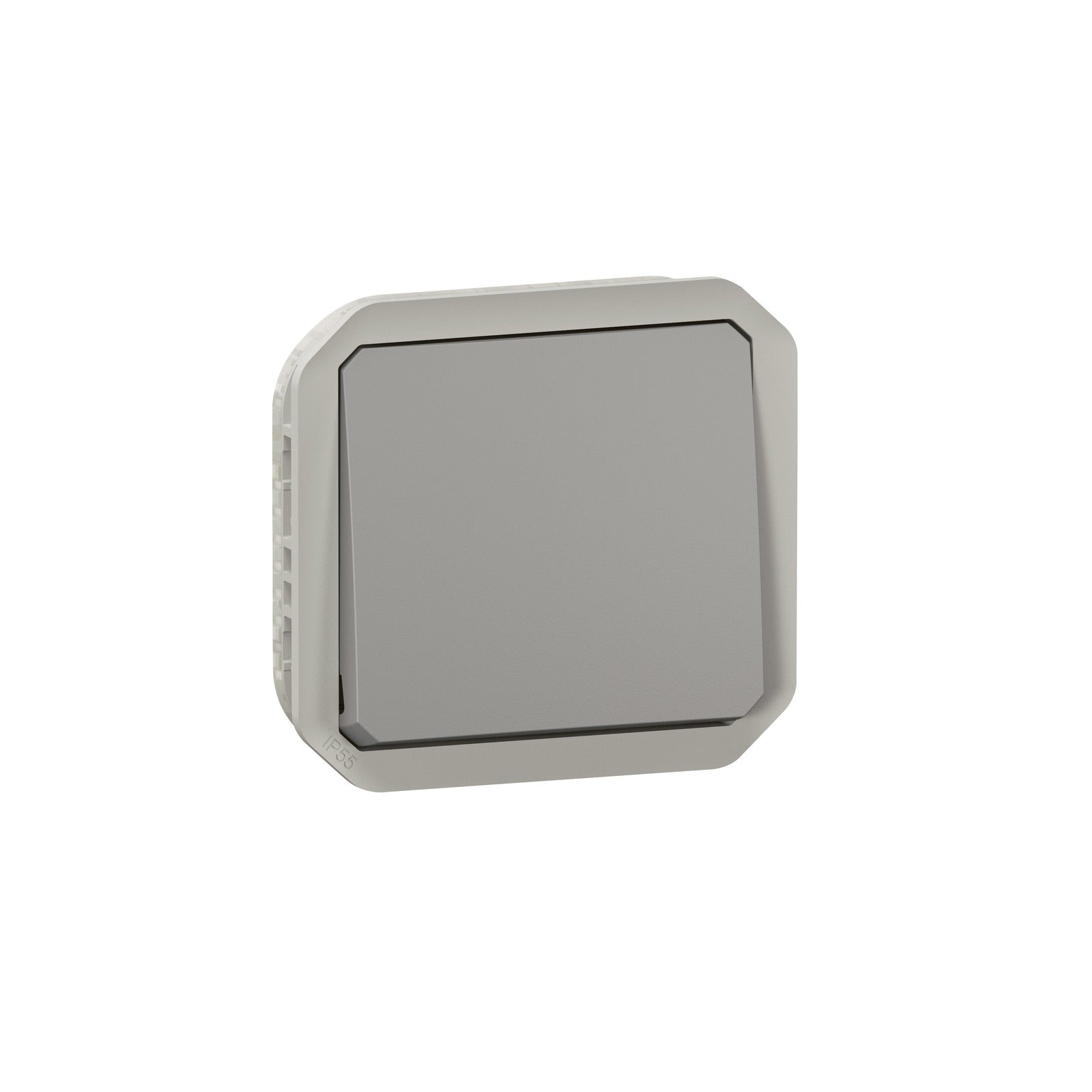 Conmutador Legrand Plexo modular, 1P, 10 AX, 250 V, IP55, IK08, gris, 069511L - referencia 069511L