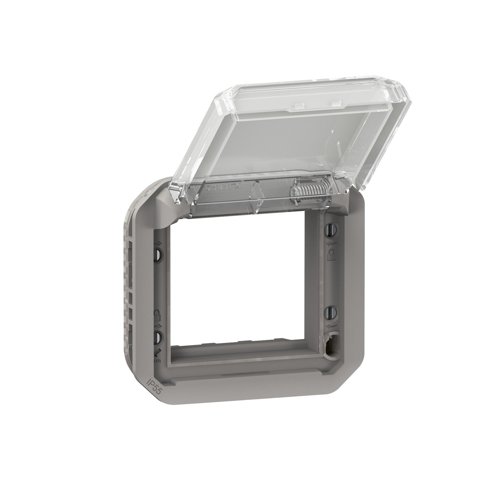 Adaptador Legrand Plexo modular para función Mosaic, tapa transparente, gris, 069580L - referencia 069580L