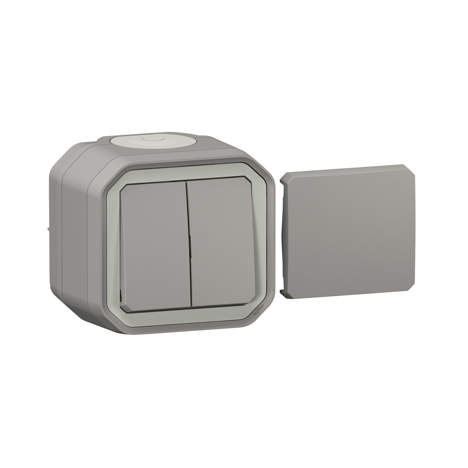 Transformador Legrand Plexo monobloc de superficie, gris, 069719L - referencia 069719L