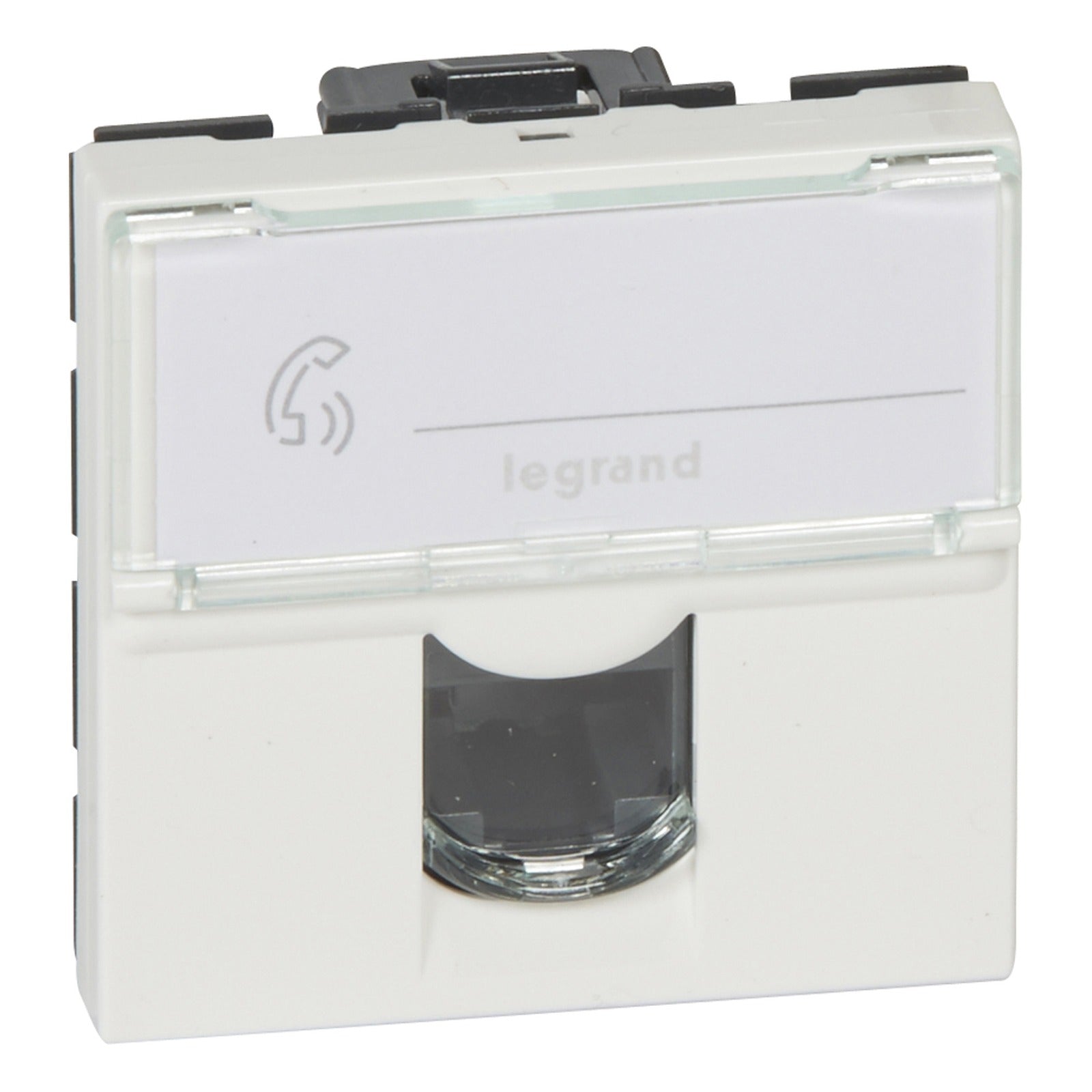 Toma de datos RJ45 Legrand Mosaic Cat. 5e UTP, 2 módulos, blanca, 076554 - referencia 076554