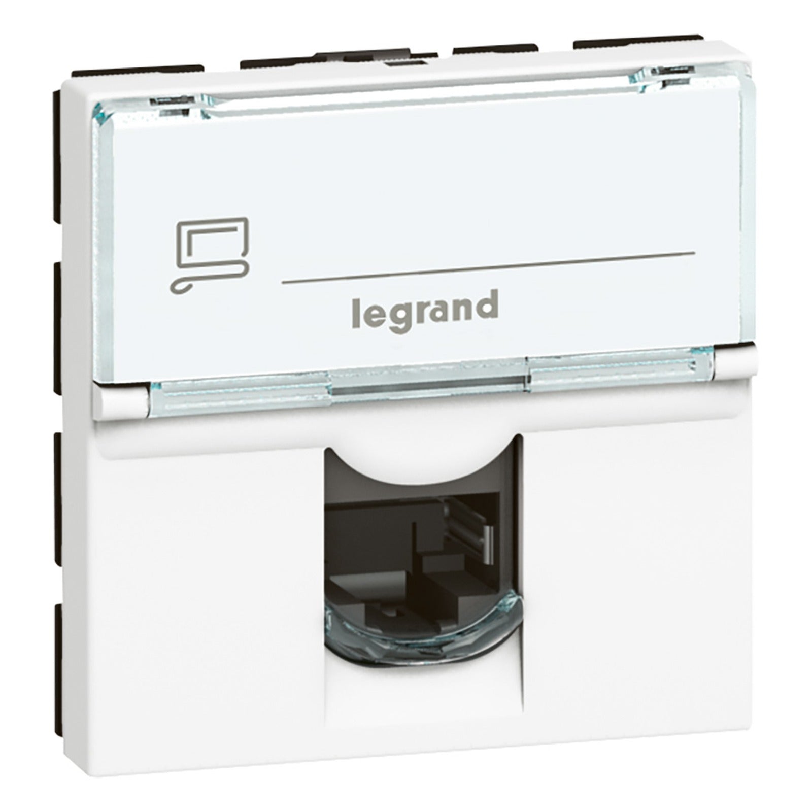 Toma de datos RJ45 Legrand Mosaic Cat. 6 UTP LCS², 2 módulos, blanca, 076564 - referencia 076564