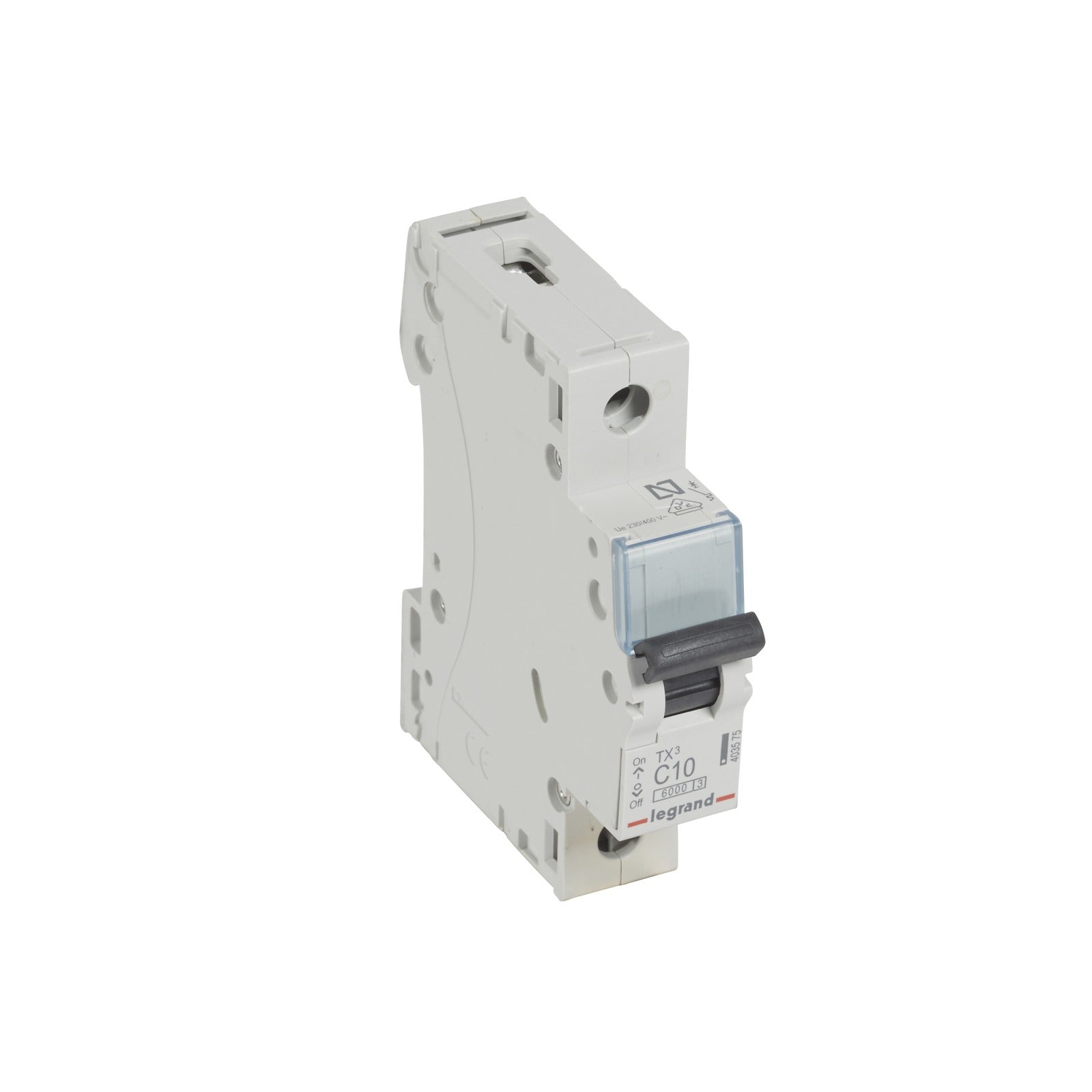 Interruptor magnetotérmico Legrand TX³, 1P, 10 A, curva C, 6 kA, 1 módulo, 403575 - referencia 403575