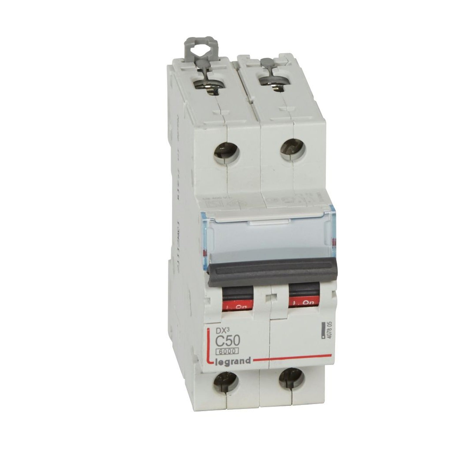 Interruptor magnetotérmico Legrand DX³, 2P, 50 A, curva C, 6/10 kA, 407805 - referencia 407805