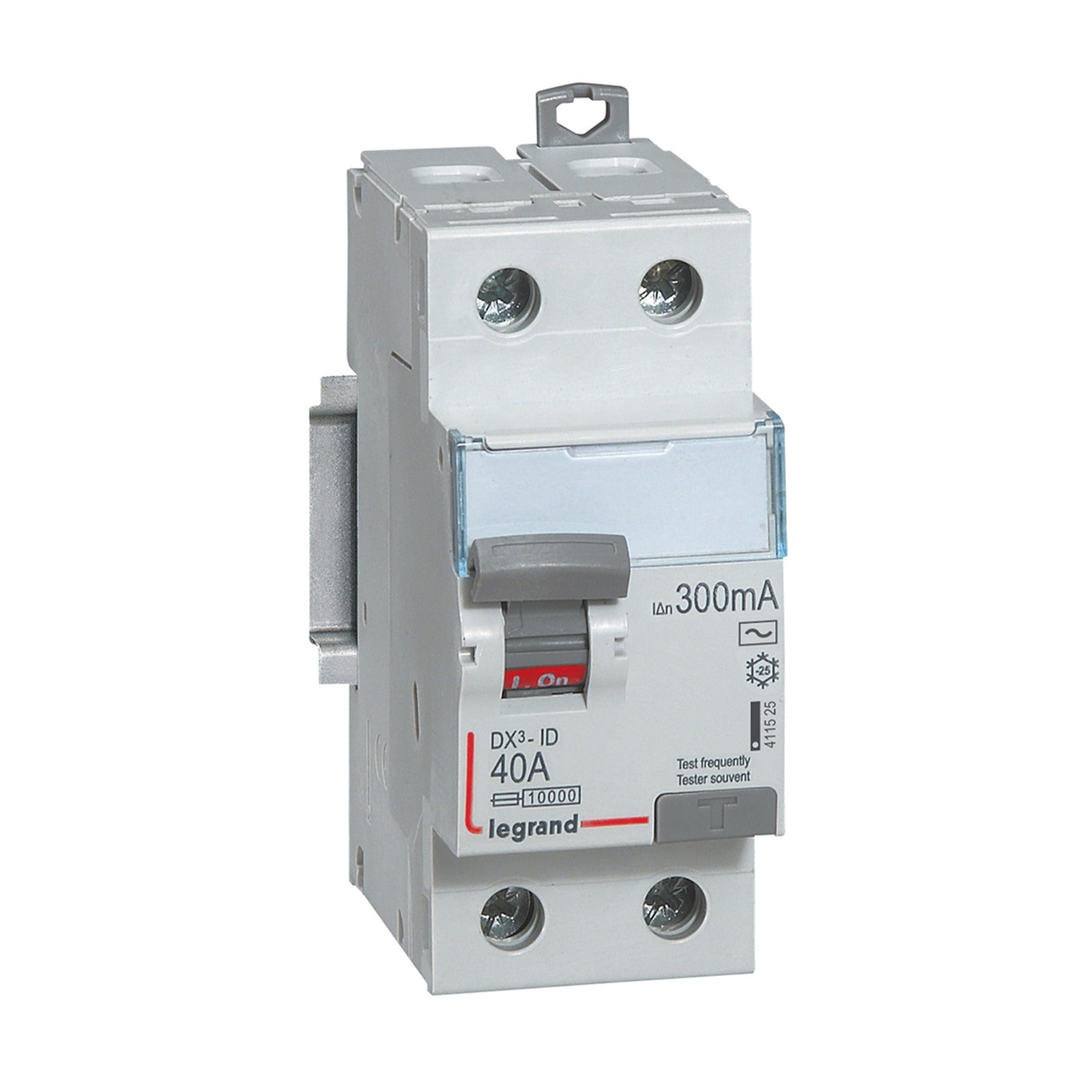 Interruptor diferencial Legrand DX³, 2P, 40 A, 300 mA, tipo AC, 2 módulos, 411525 - referencia 411525