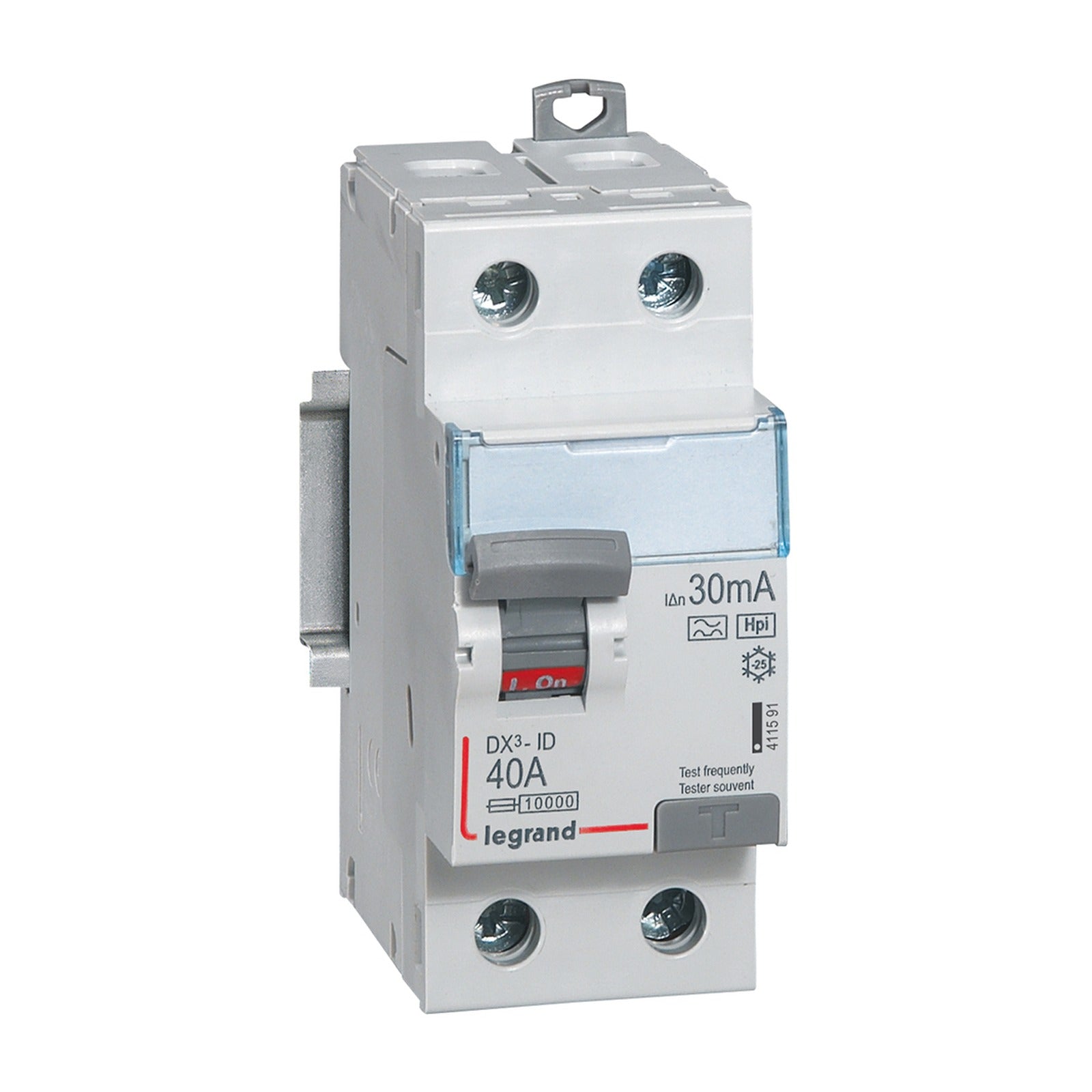 Interruptor diferencial Legrand DX³, 2P, 40 A, 30 mA, tipo F, 2 módulos, 411591 - referencia 411591