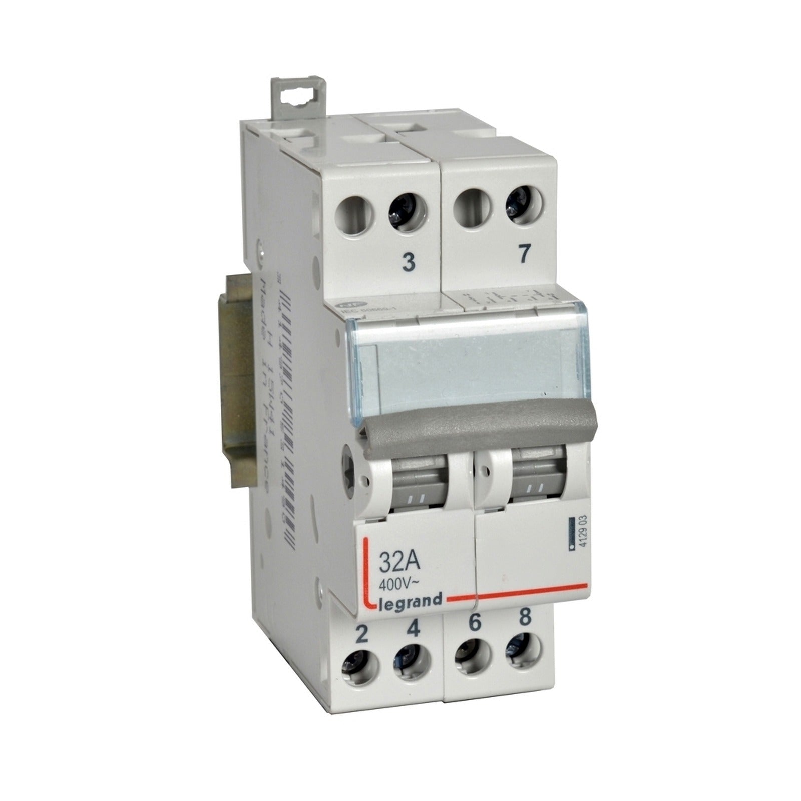 Conmutador Legrand de 3 posiciones con punto medio, 2 contactos, 32 A, 400 V, 2 módulos, 412903 - referencia 412903