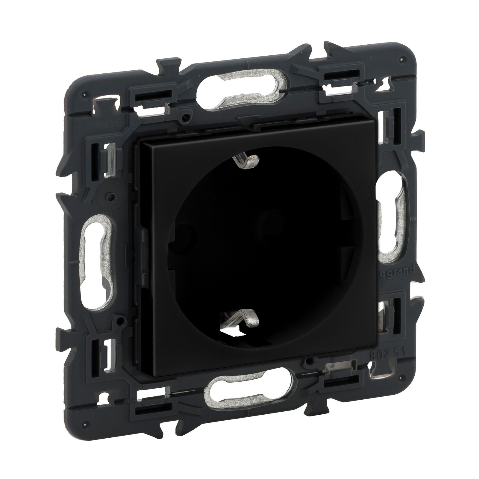 Base de corriente Legrand Valena Next 2P+T, 10/16 A, 230 V, bornes con tornillos, dark, 741420 - referencia 741420