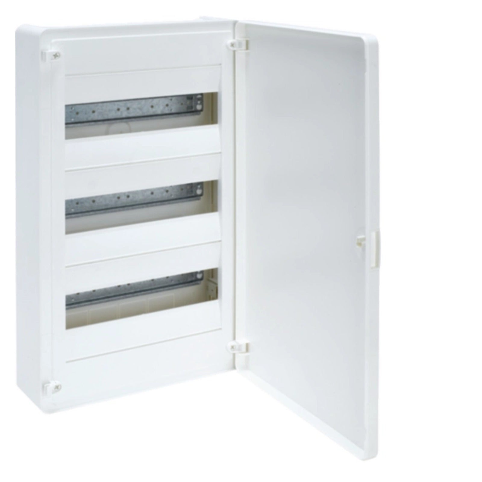 Caja de superficie golf serie VS, 3 filas, 36 módulos, puerta opaca blanca y regleta Hager – Ref. VS312PE - referencia VS312PE