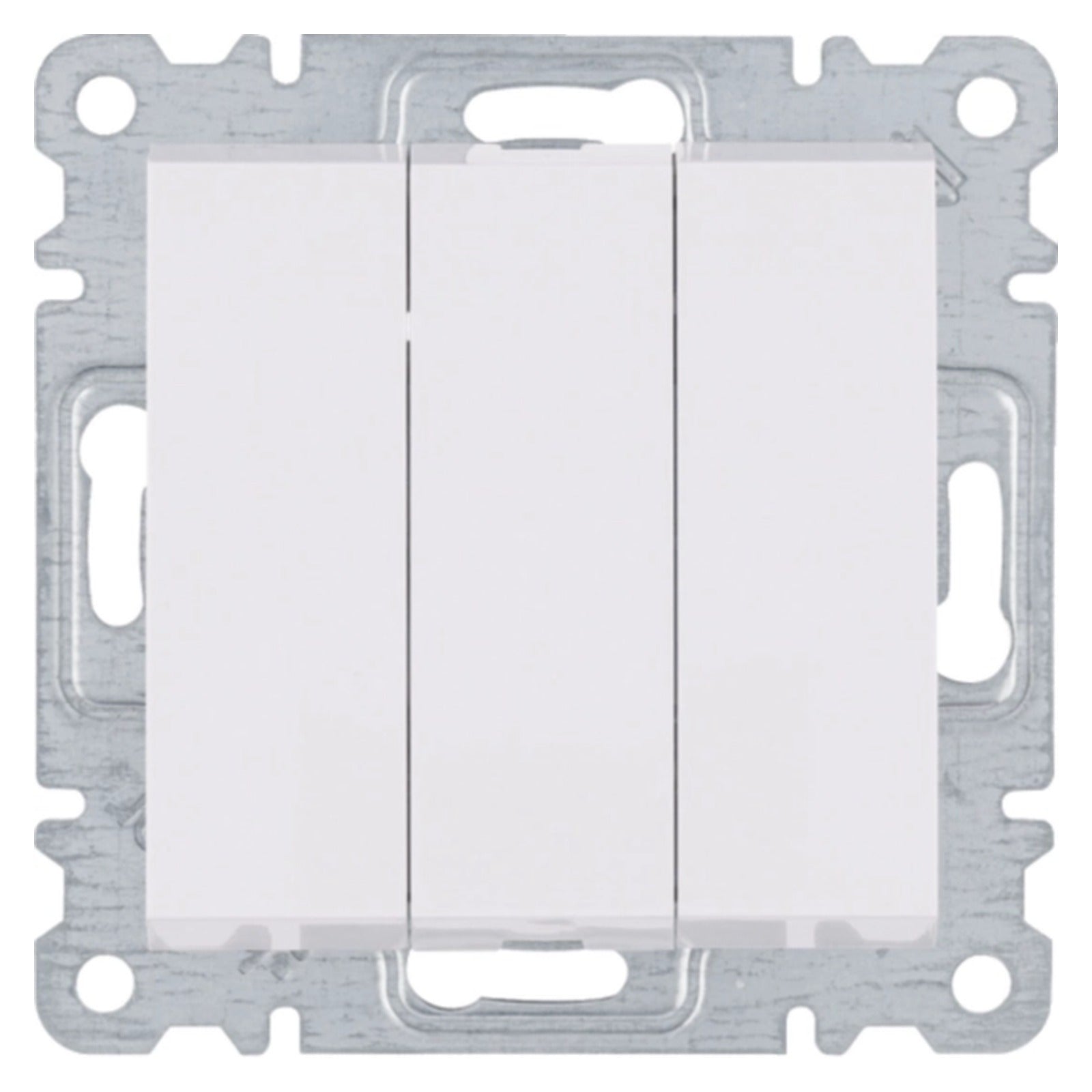 Interruptor triple, lumina, blanco polar Hager – Ref. WL0070 - referencia WL0070