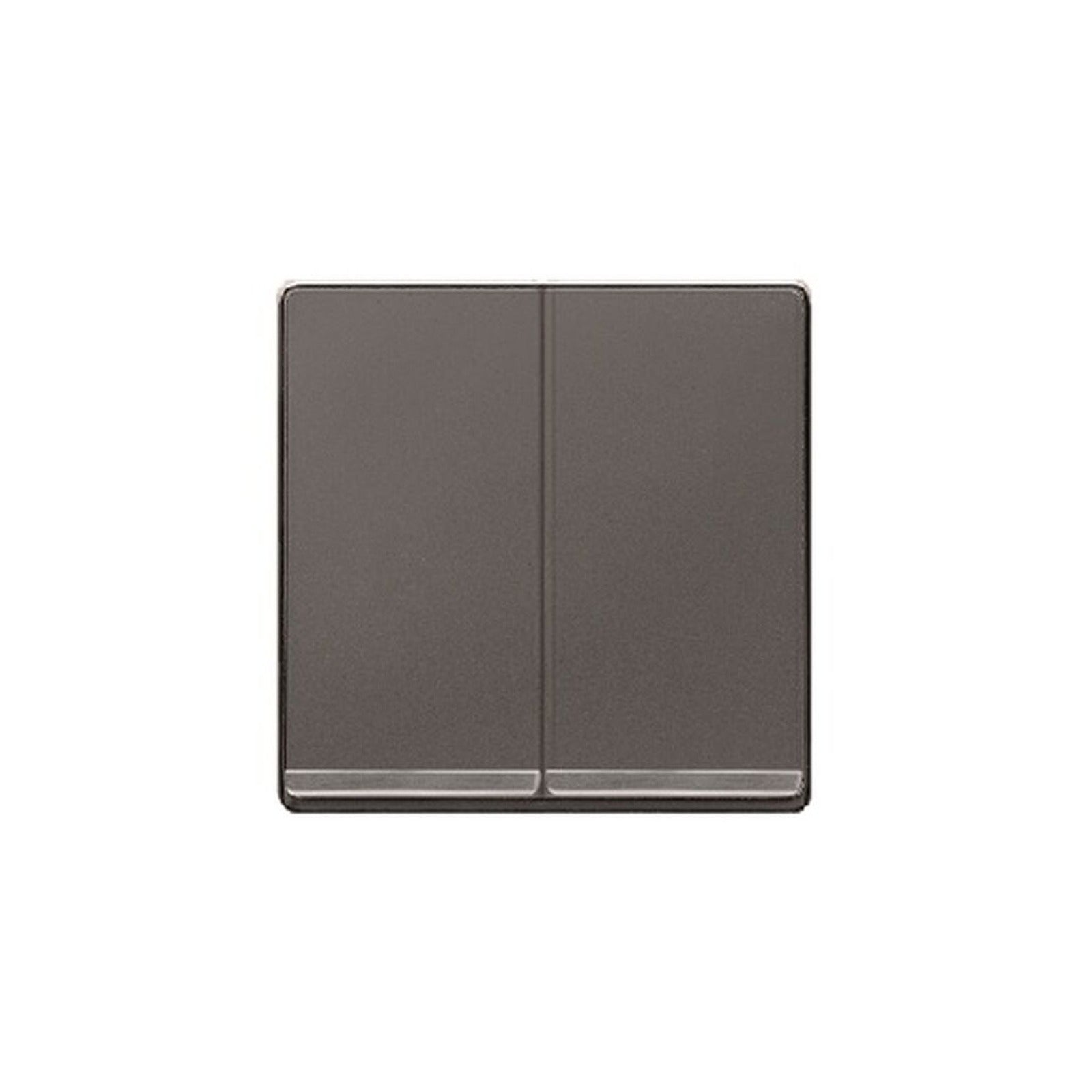 Tecla doble con embellecedor BJC Miro, carbono metalizado – Ref. 59709-CMC - referencia 59709-CMC
