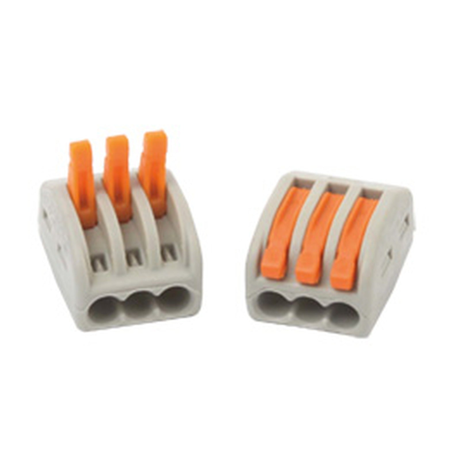 Borna de empalme rápido por sistema pinza. Sección 2,5 mm² (cable flexible), 4 mm² (cable rígido). 3 conductores, 400 V, 32 A Crady – Ref. 0767731 - referencia 0767731
