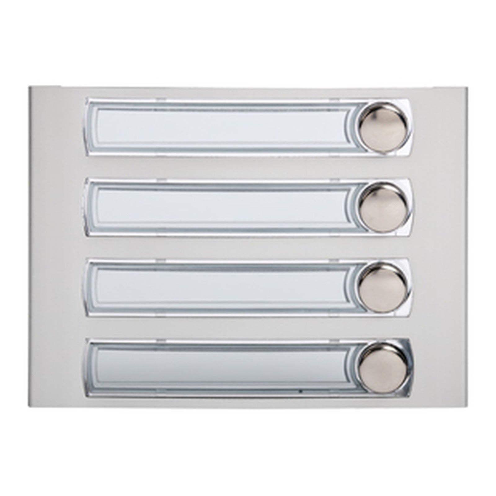 Frontal para módulo de pulsadores de la SERIE7 diseñados con 4 pulsadores y 1 columna. Componente para instalación videoportero Tegui – Ref. 375140 - referencia 375140