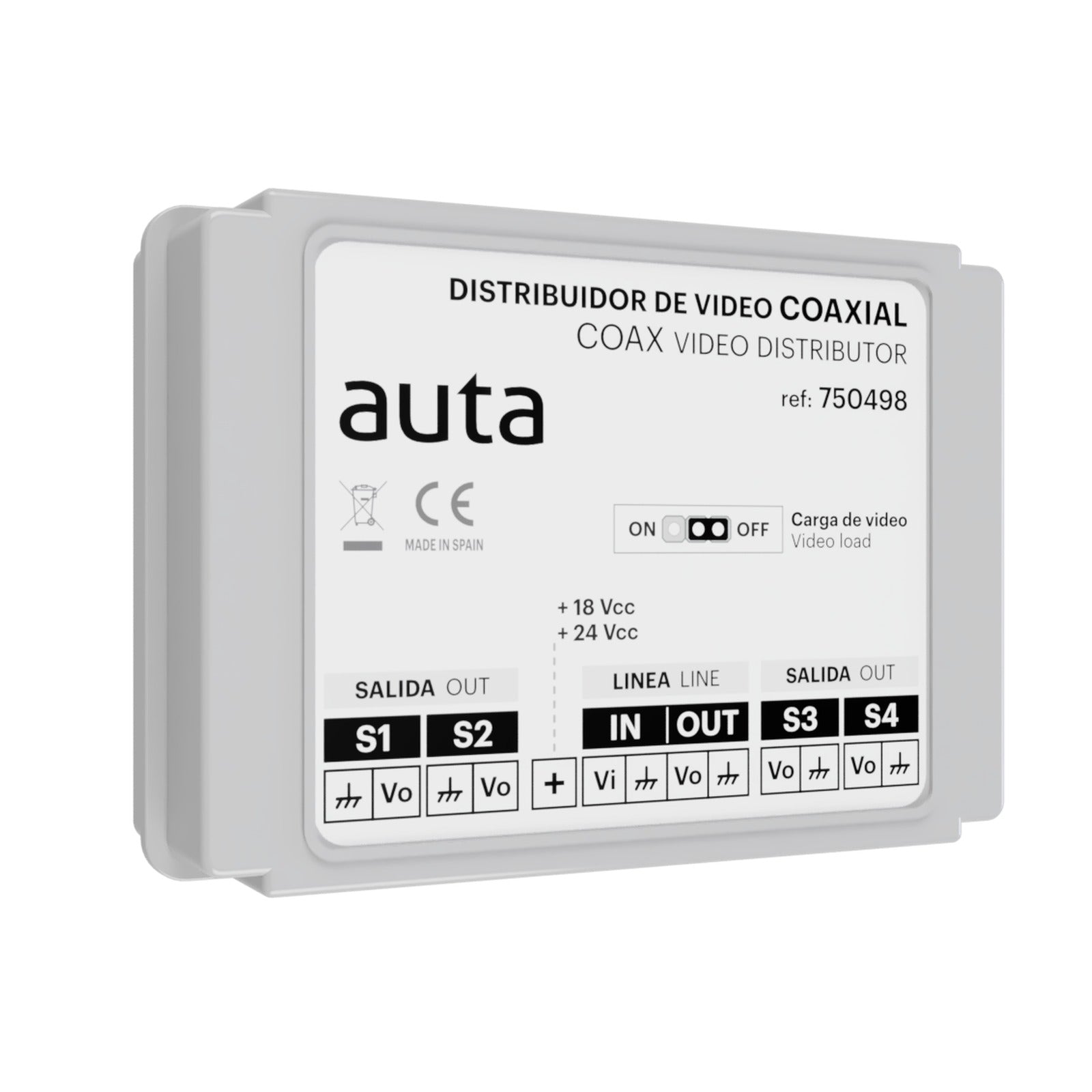 Distribuidor video dvc-4s sistema coaxial Auta – Ref. 750498 - referencia 750498