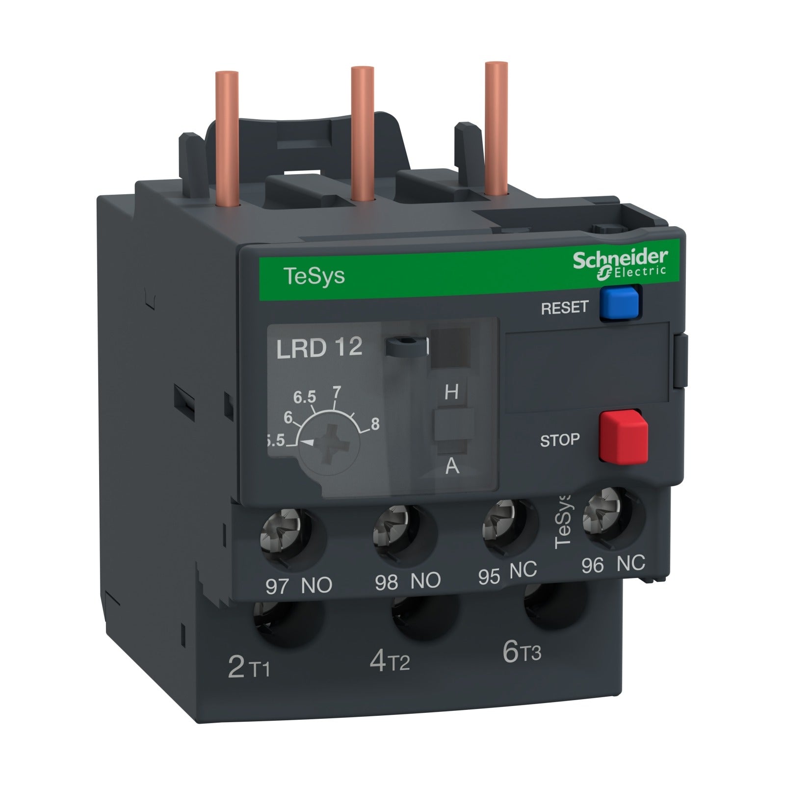 Relé de sobrecarga térmica, TeSys LRD, 5,5...8 A, clase 10 A Schneider Electric LRD12 - referencia LRD12