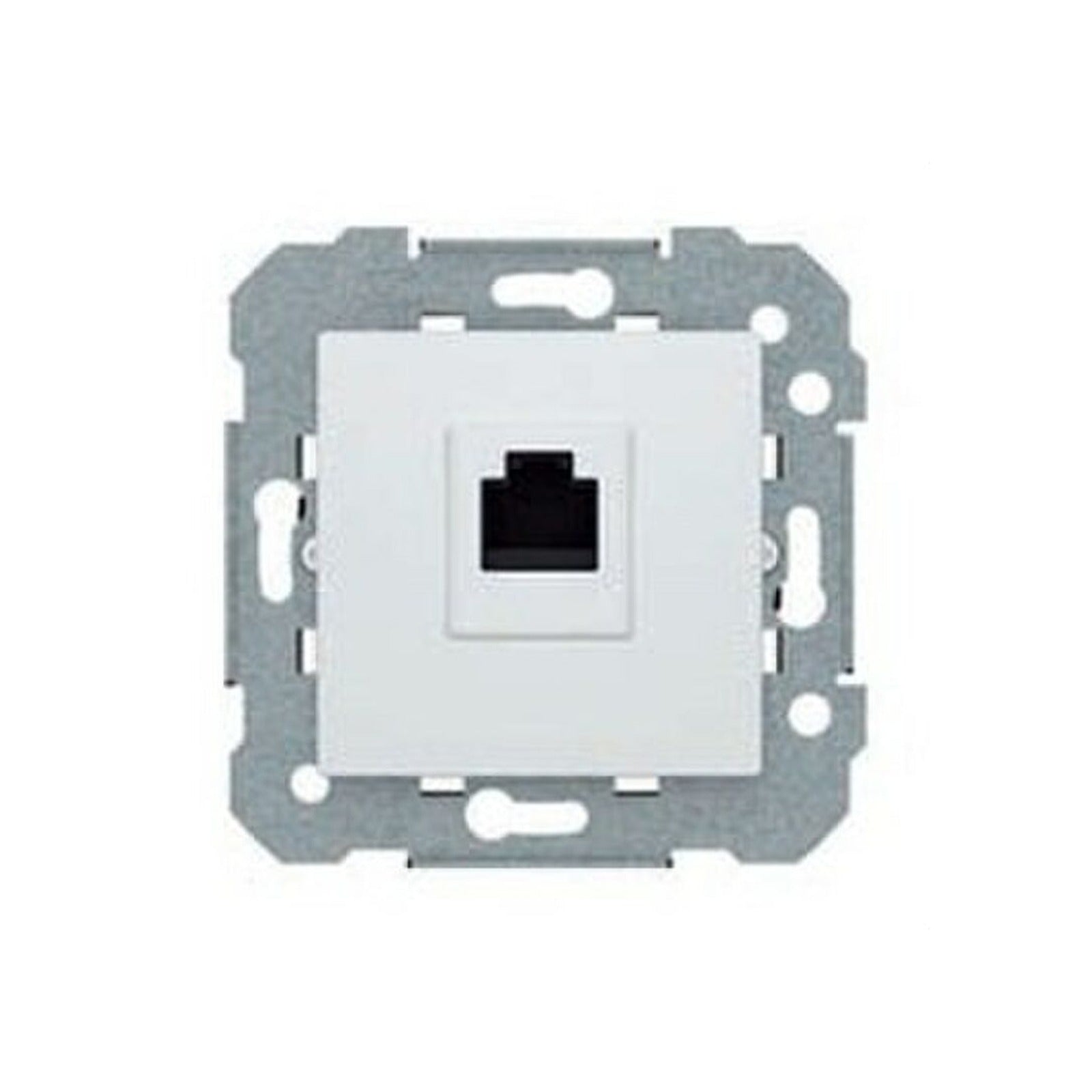 Viva, toma rj vacia, plata luna sin garras adaptadores compatibles con conectores rj 45 con formato key BJC Viva - referencia 23682-1PL