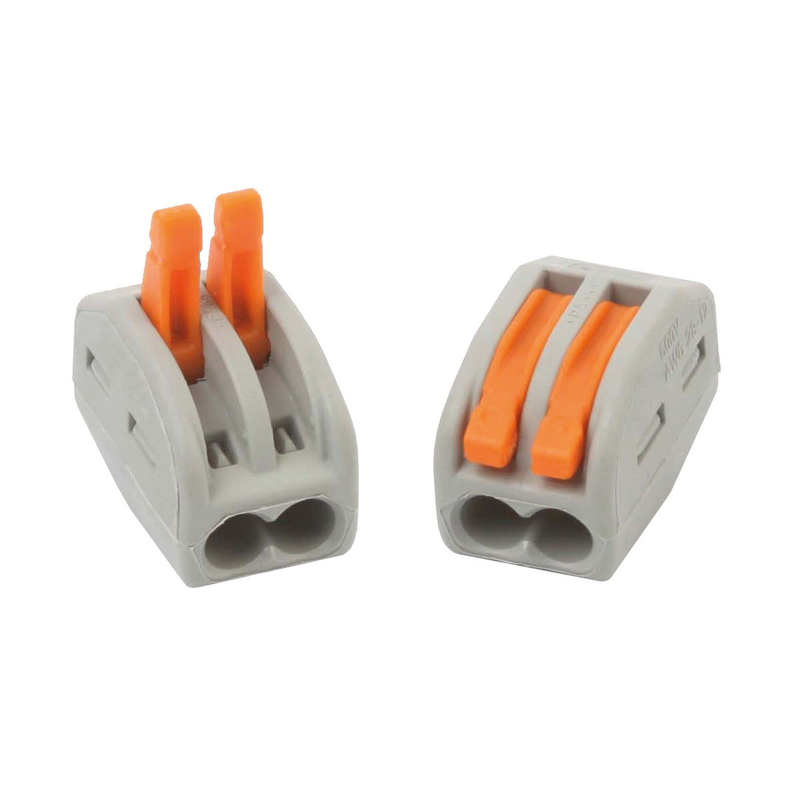 Borna de empalme rápido por sistema pinza. Sección 2,5 mm² (cable flexible), 4 mm² (cable rígido). 2 conductores, 400 V, 32 A Crady – Ref. 0767730 - referencia 0767730
