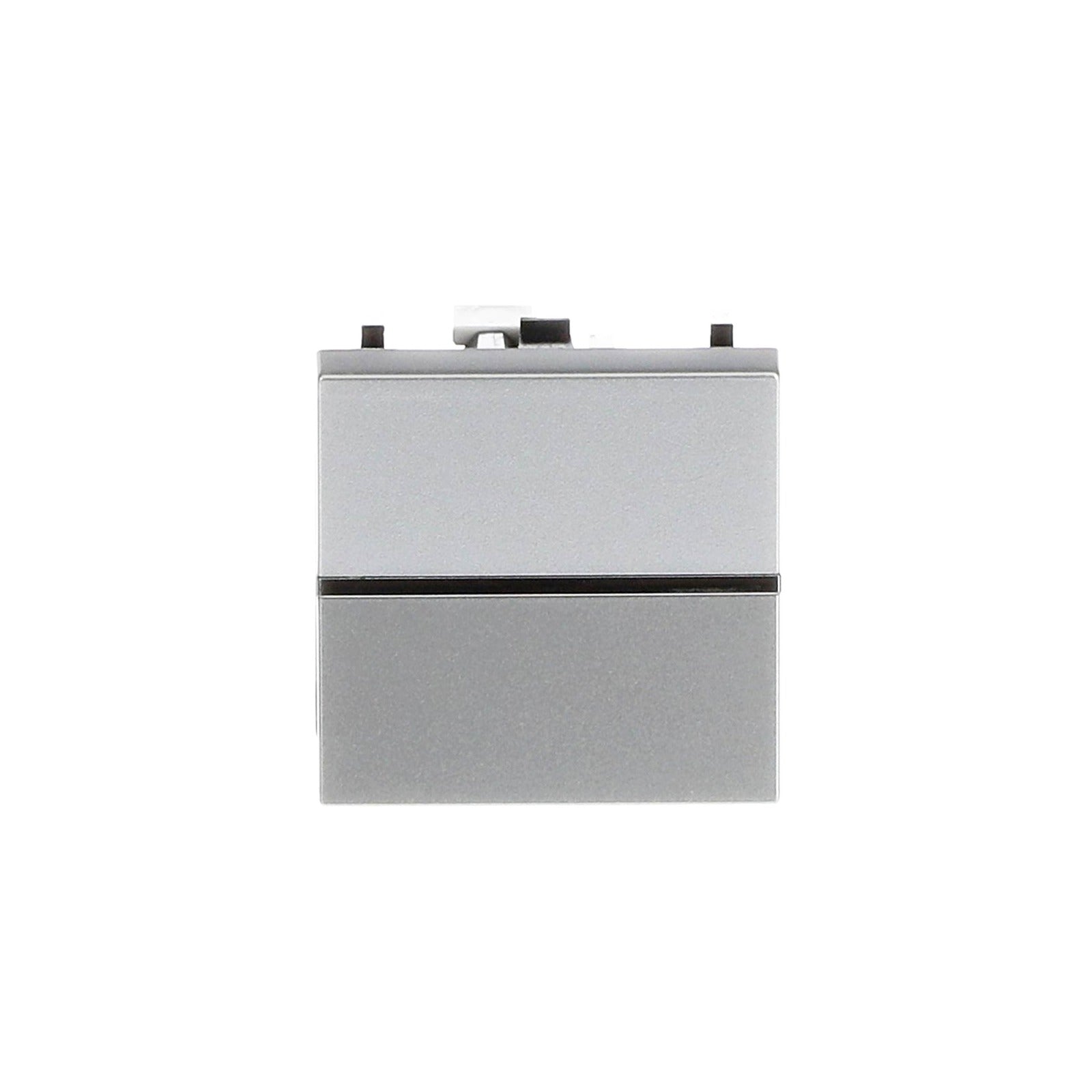 Conmutador plata con LED intercambiable Niessen Zenit N2202 PL - referencia N2202PL