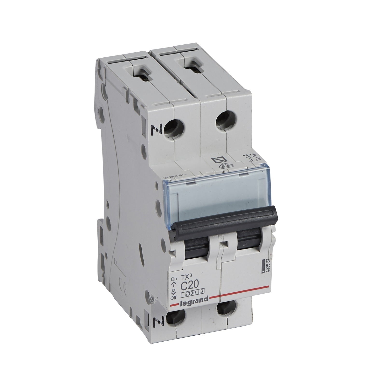 Magnetotérmico TX³ - 1P+N - 230V~ - 20A - curva C - 2 módulos - referencia 403587